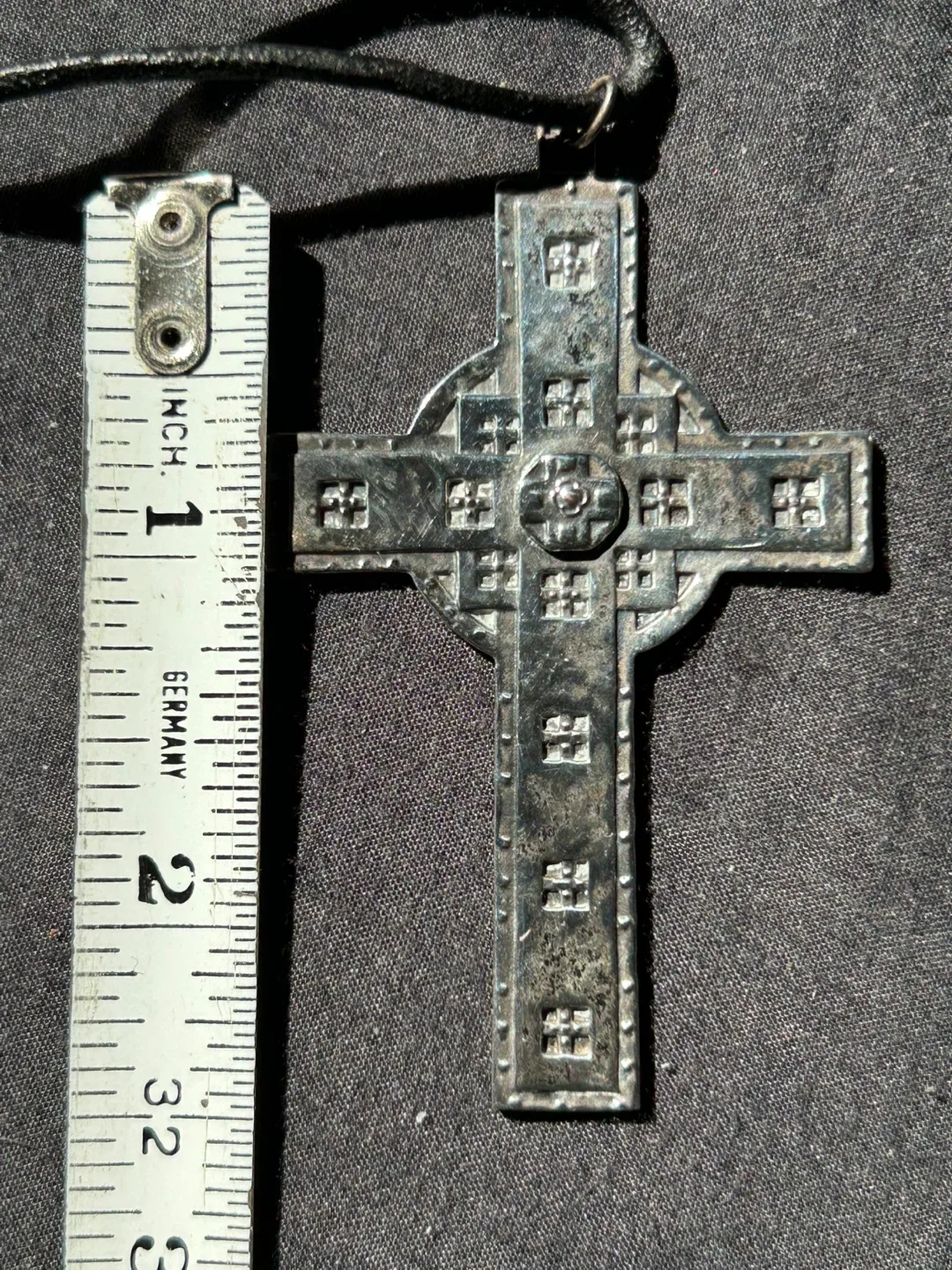 Sterling Silver Celtic cross 925 stamped pendant necklace image indicator(2)