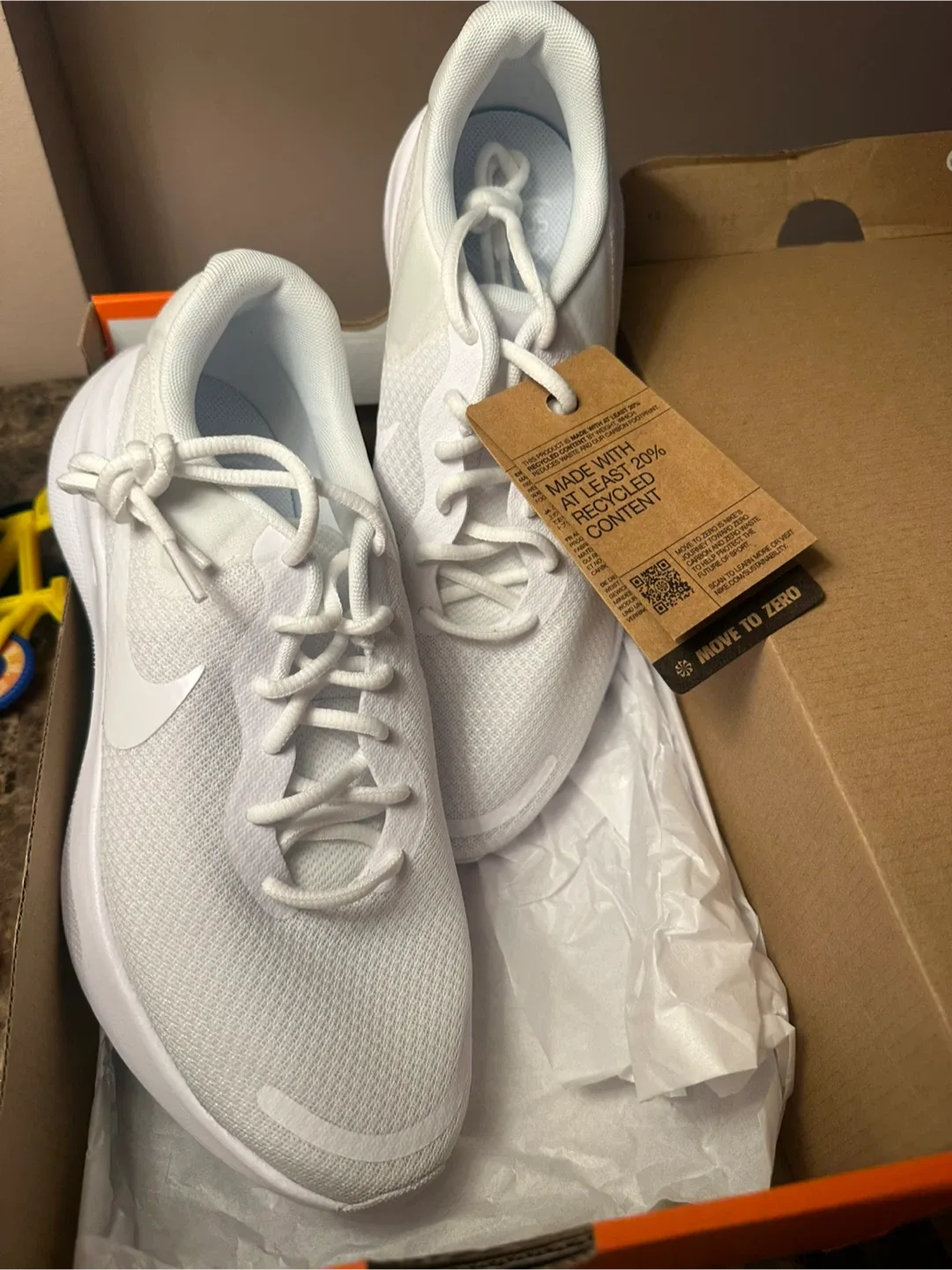 Brand New Nike White Sneakers size 7 & 9 image indicator(2)