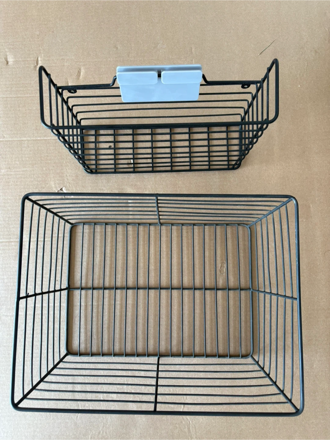 Two Black Wire Storage Baskets - photo 2