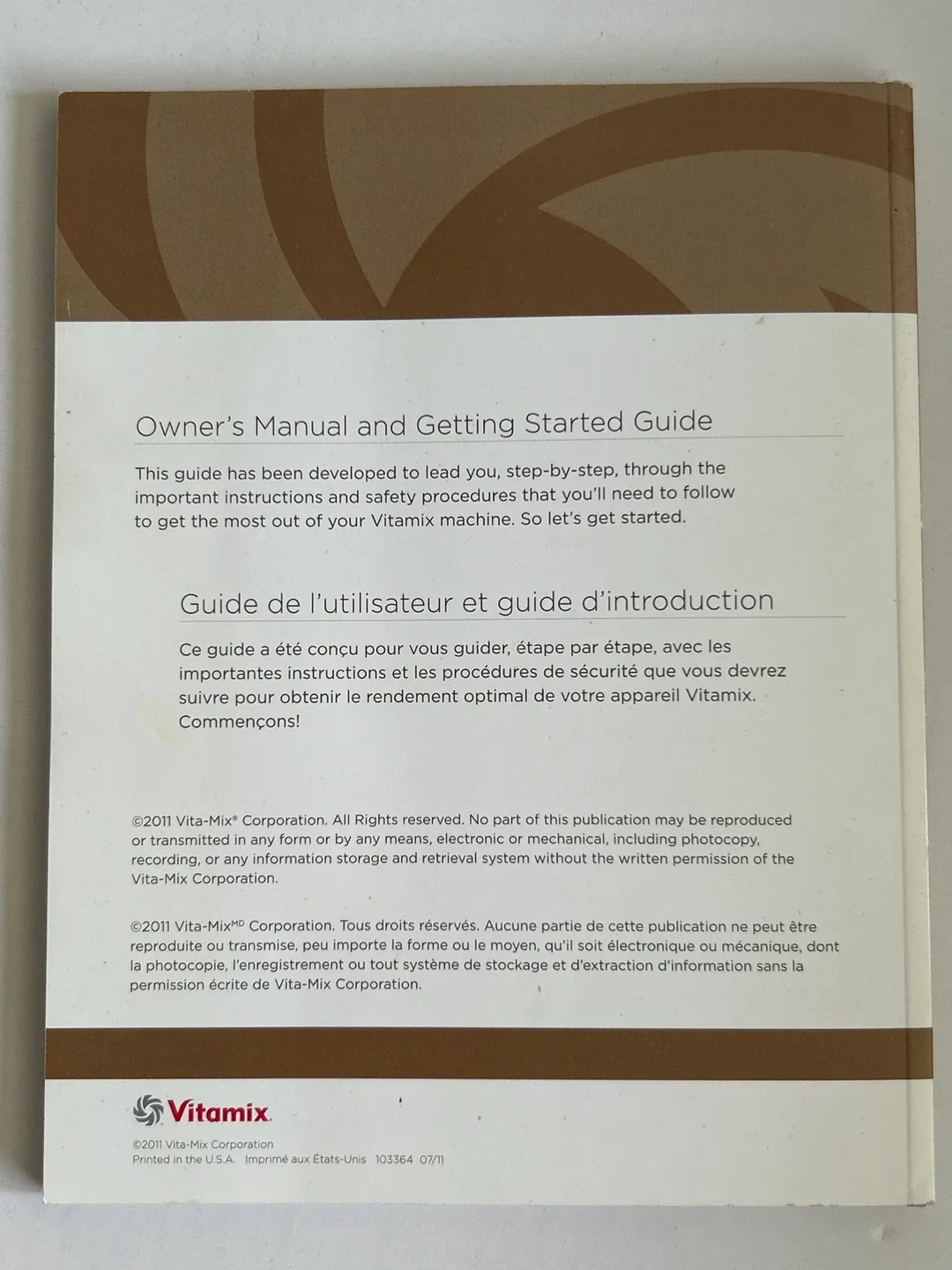 Vitamix Owner's Manual and Getting Started Guide image indicator(3)