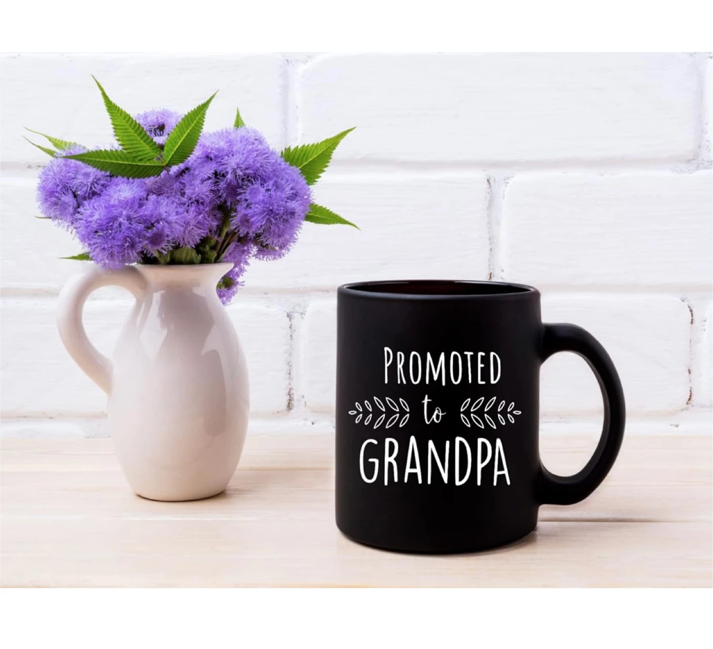 Promoted to Grandpa Black Coffee Mug - photo 3