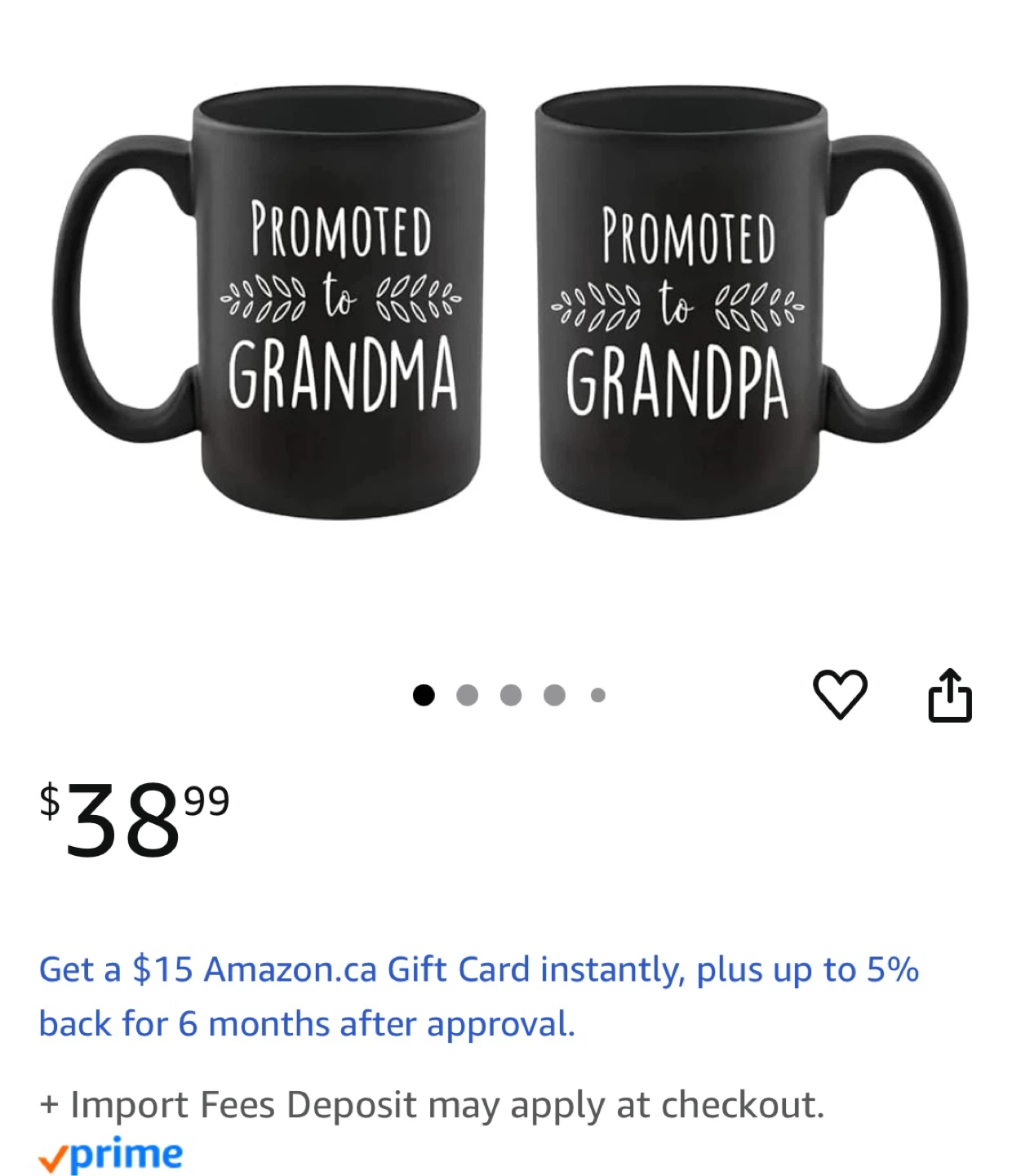 Promoted to Grandpa Black Coffee Mug - photo 4