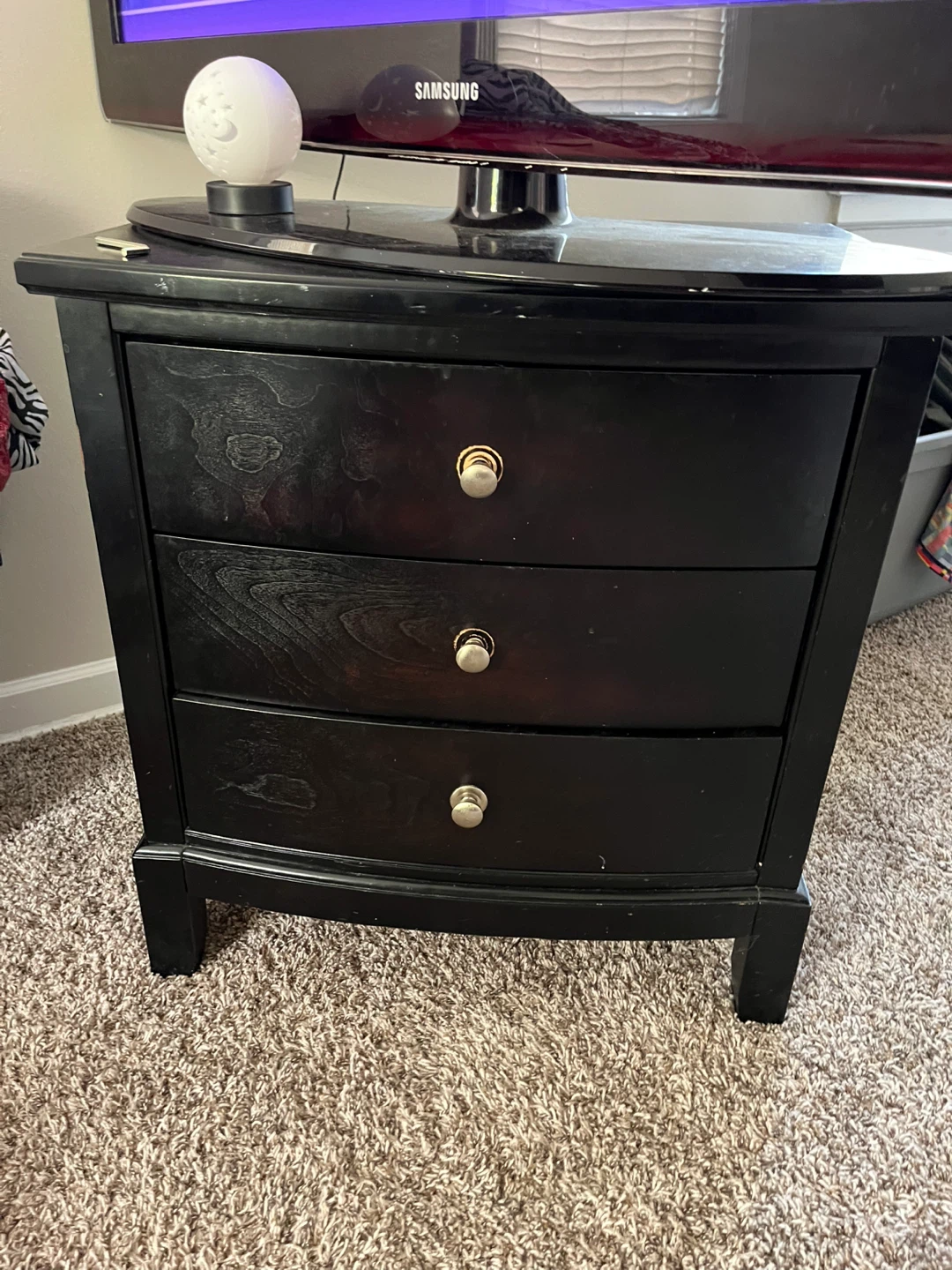 Black Wood Dresser Set