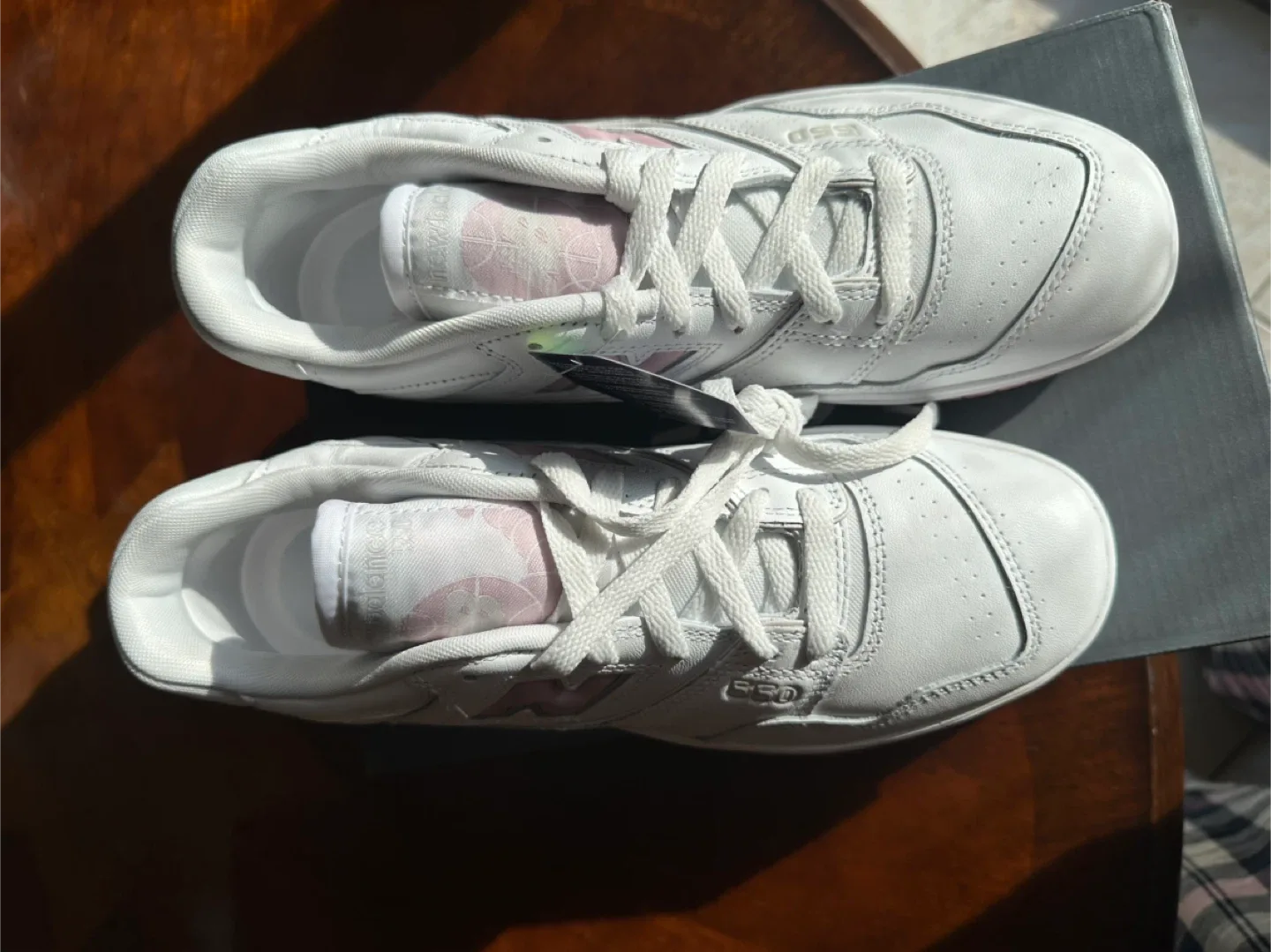 New Balance 550 White/Pink Women's Shoes image indicator(2)