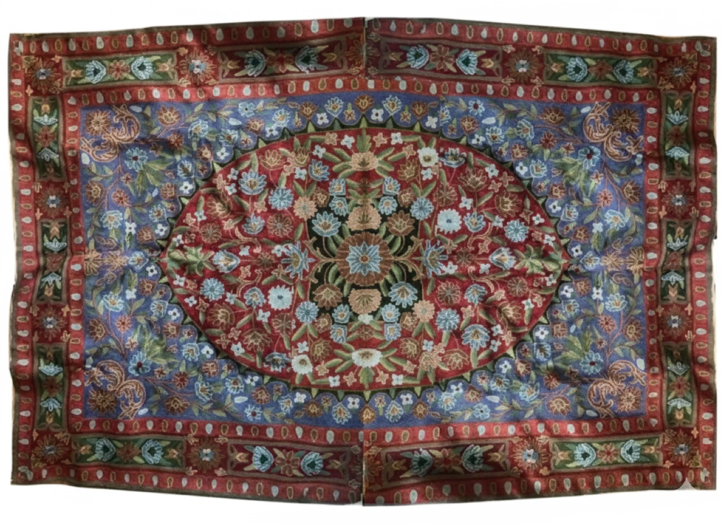 Floral Embroidered Rug
