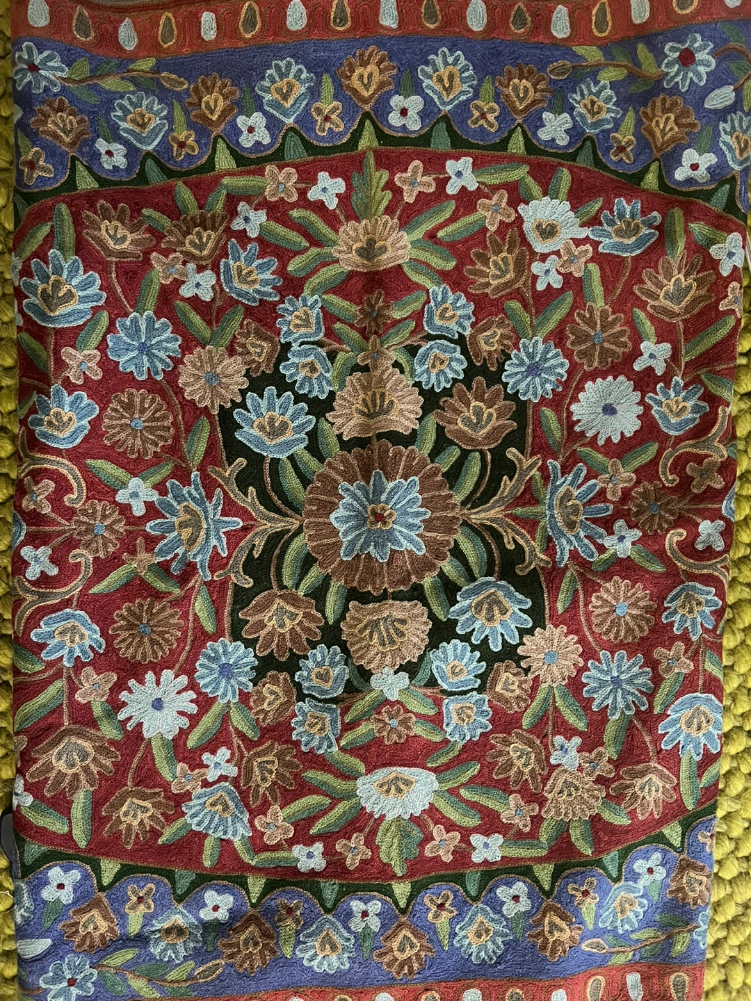 Floral Embroidered Rug - photo 2