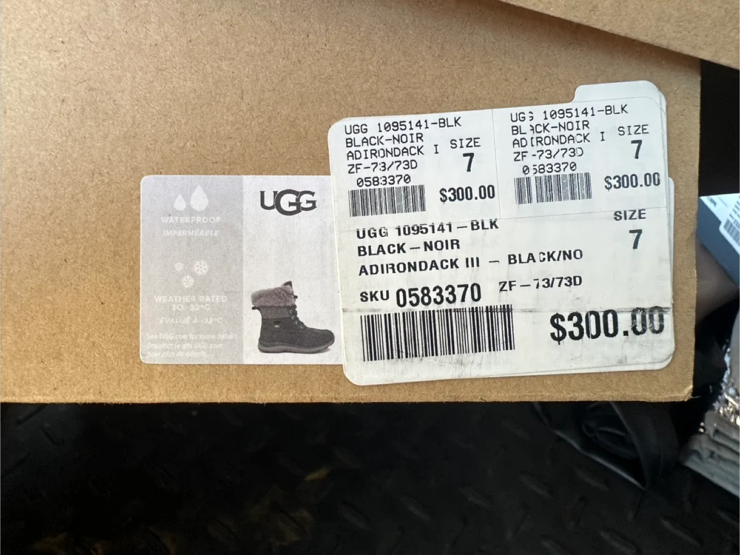 UGG Adirondack III Black Winter Boots - Size 7 image indicator(2)