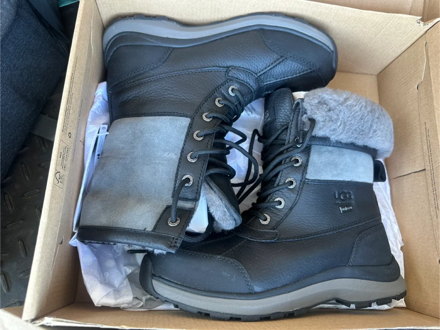 UGG Adirondack III Black Winter Boots - Size 7 image indicator(7)