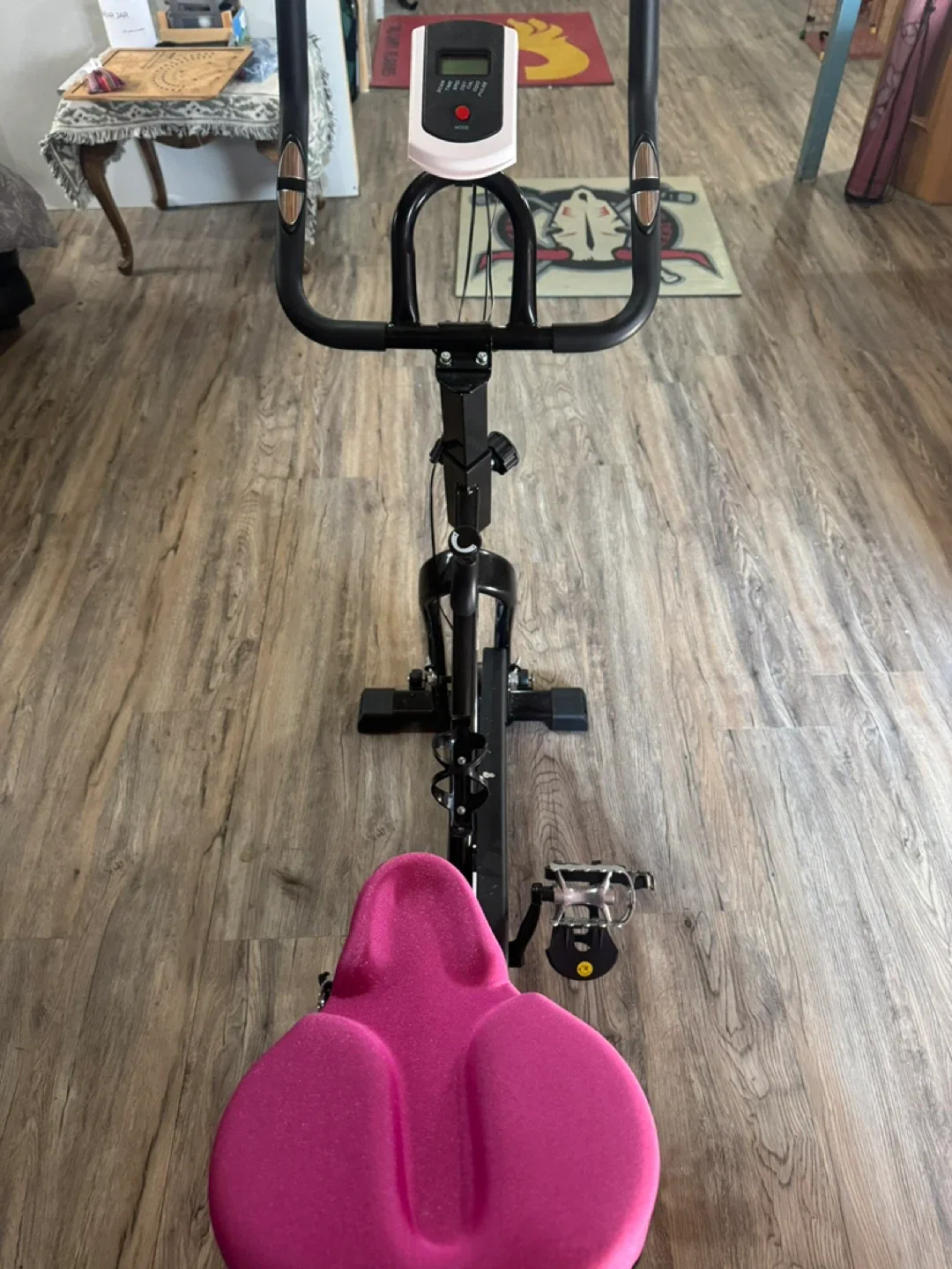Exercise Bike with Pink Seat Cover image indicator(2)