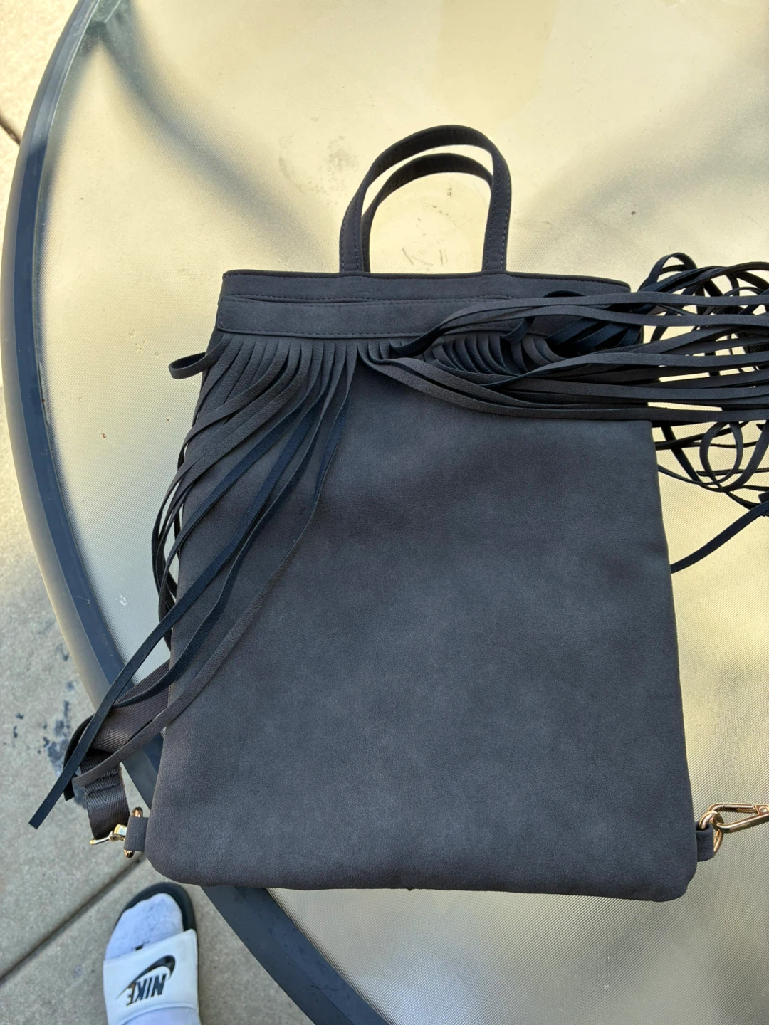 Fringe Backpack - Gray