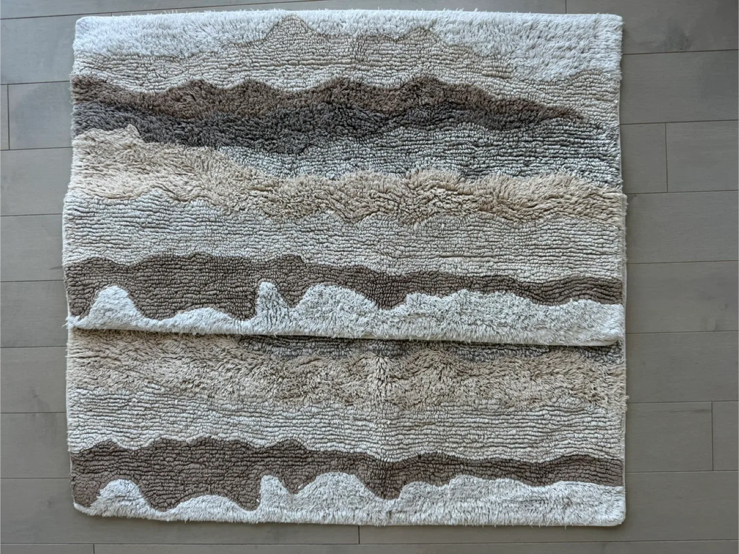 2 Neutral Tone Shag Rugs thumbnail