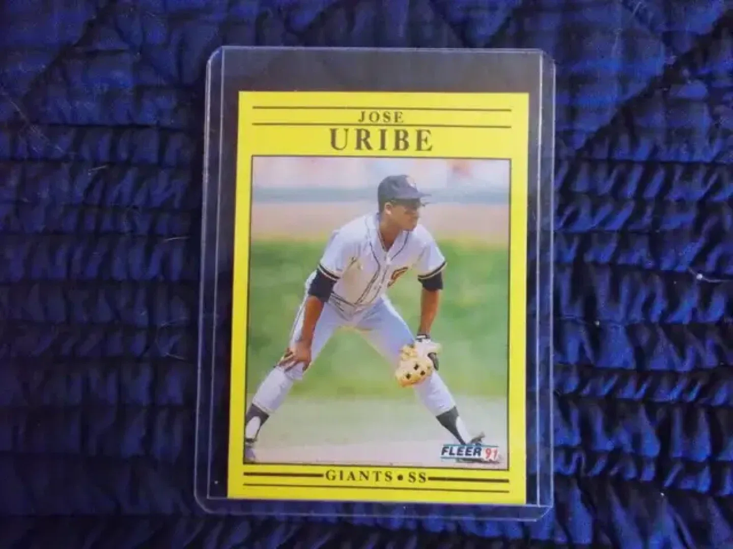 Jose Uribe Baseball Card - Fleer '91 Giants SS Error Card thumbnail