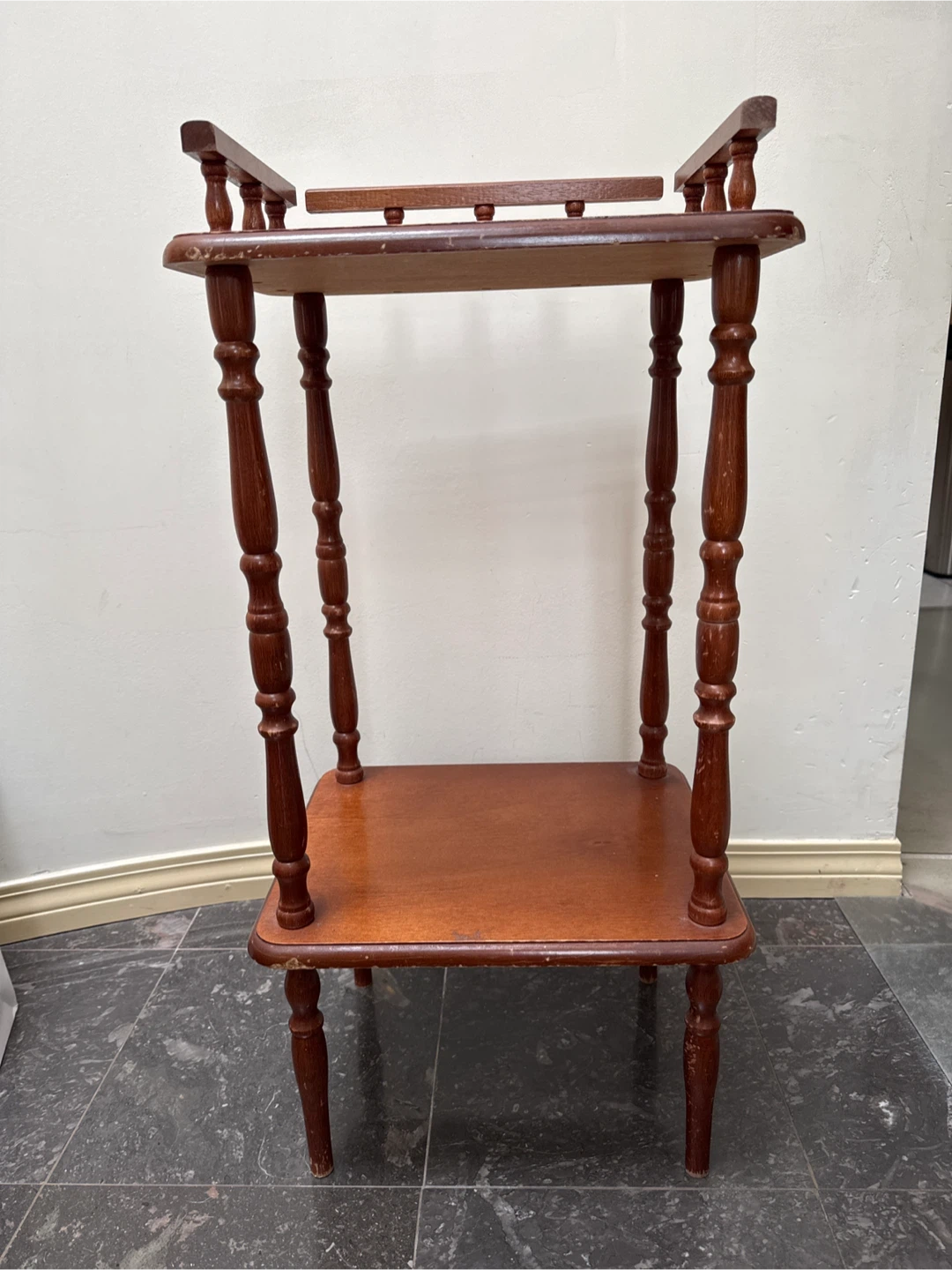 Vintage Brown Wooden Side Table