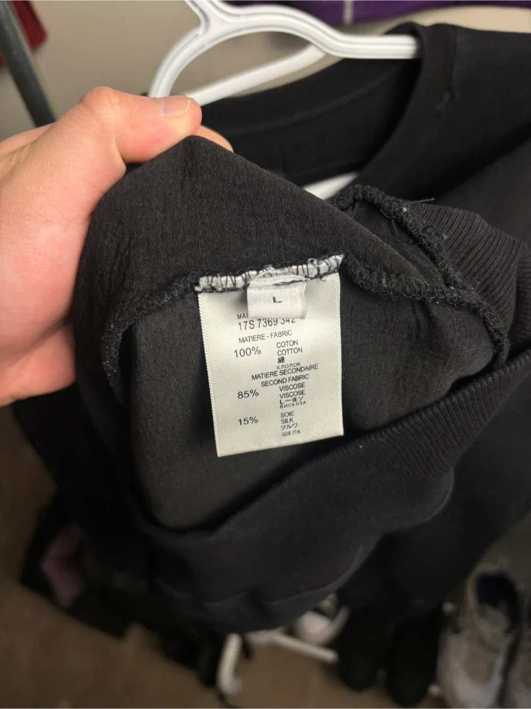 Givenchy Paris Distressed Black Sweatshirt - Size L image indicator(3)