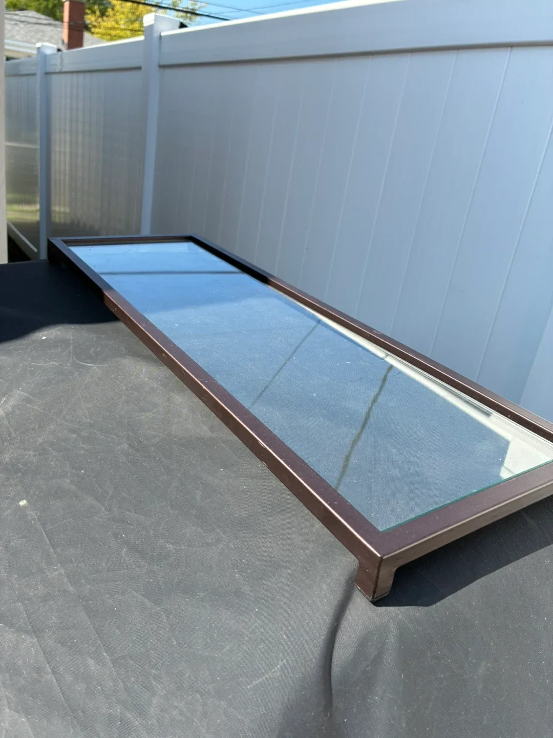 Brown Framed Glass Shelf thumbnail