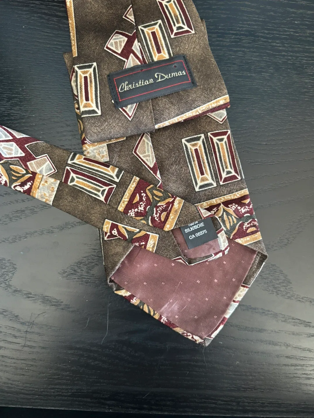 Vintg. Made in Canada Christian Dumas silk tie image indicator(4)