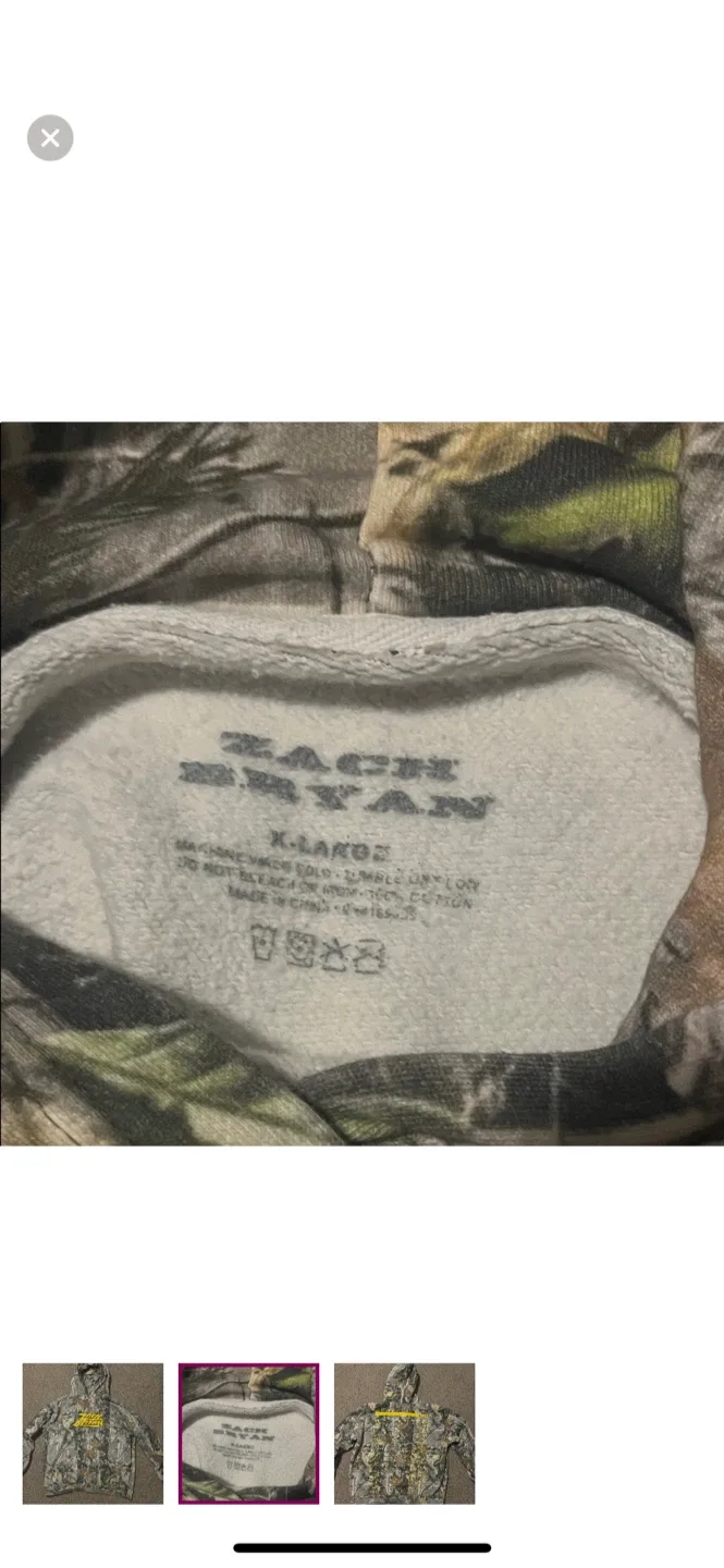Zach Bryan Camo Hoodie - XL image indicator(3)