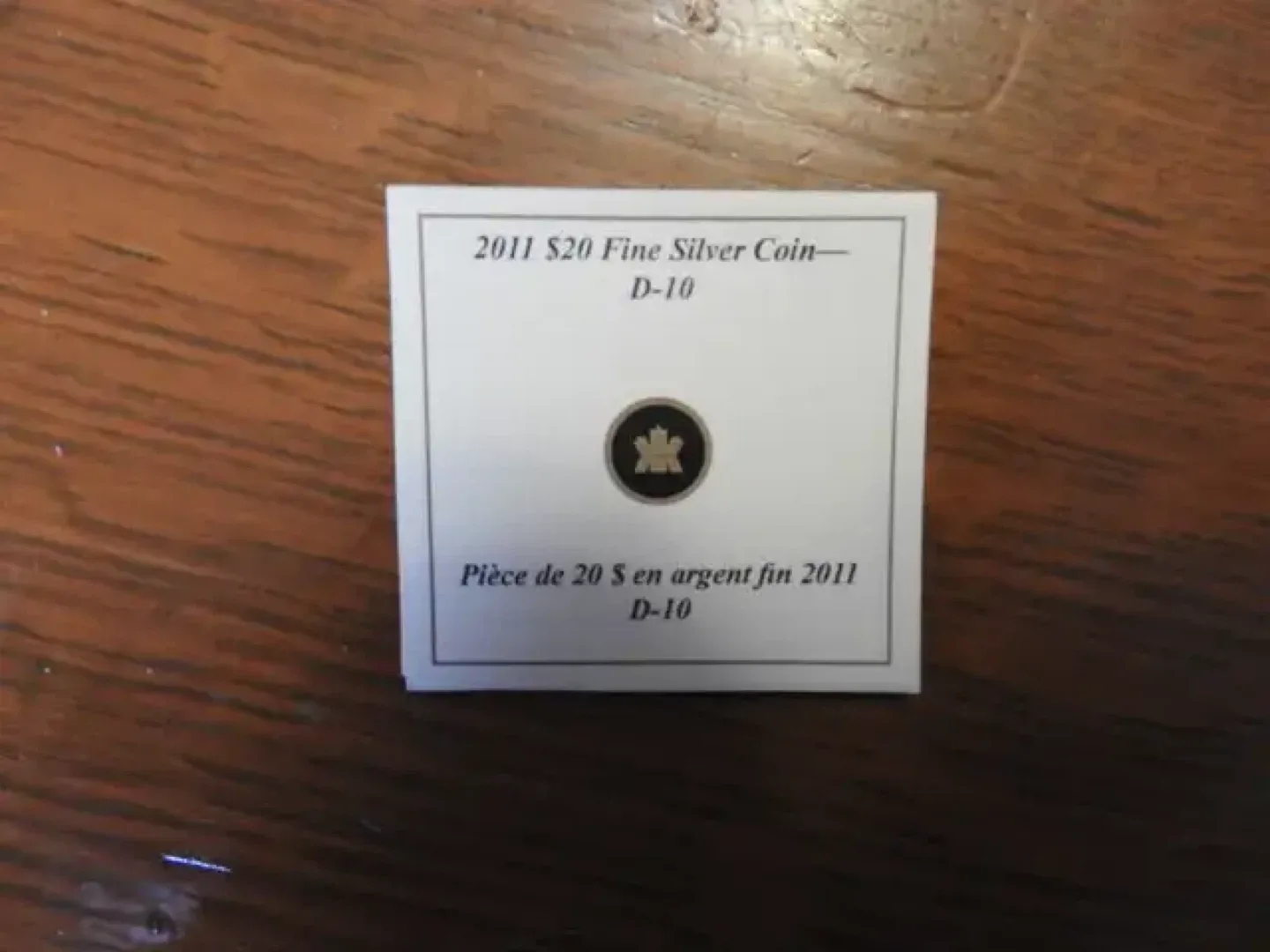 2011 $20 Fine Silver Coin - Royal Canadian Mint image indicator(3)