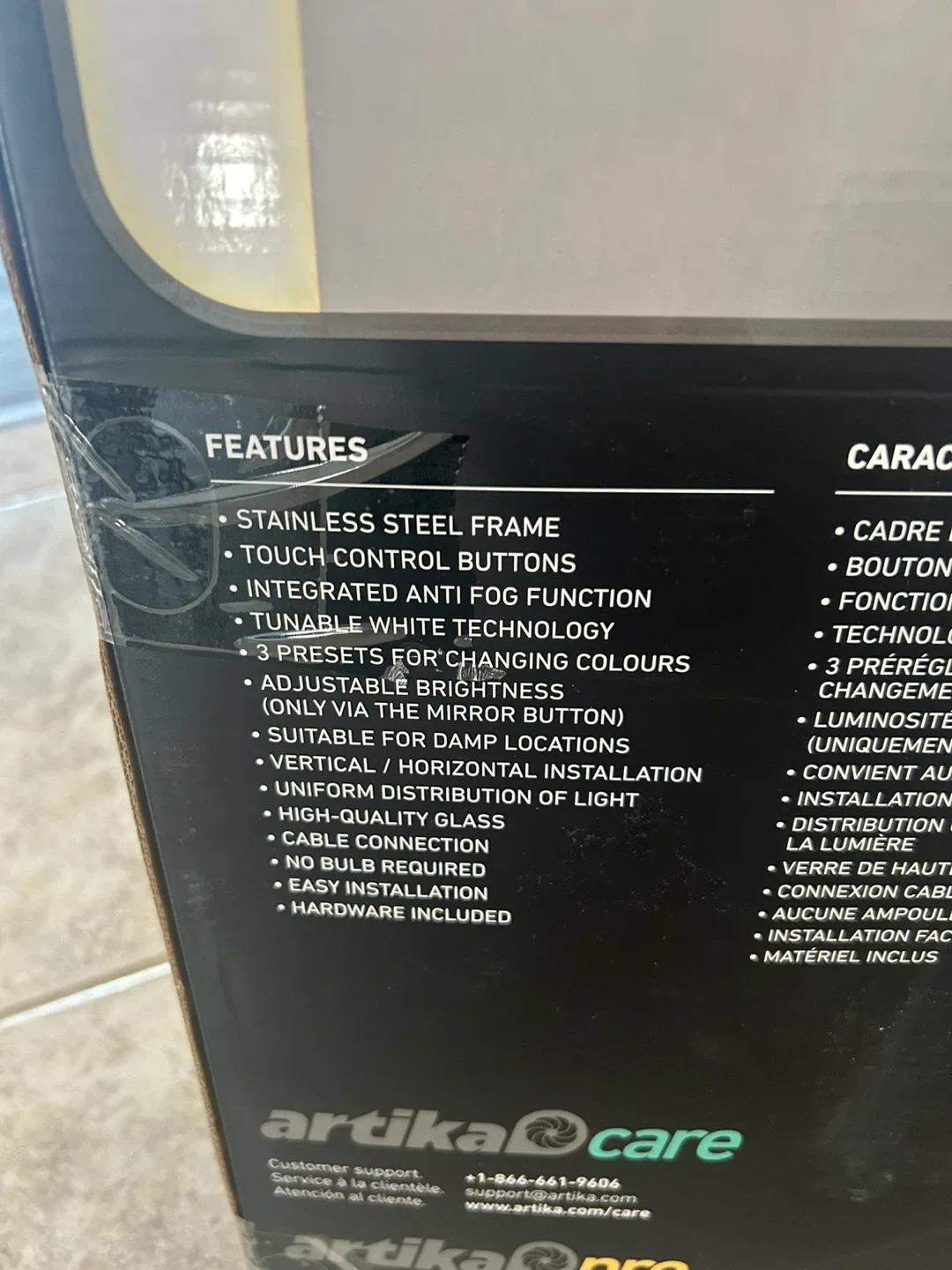 🥕Artika Onyx Anti-Fog LED Wall Mirror - New in Box! image indicator(4)