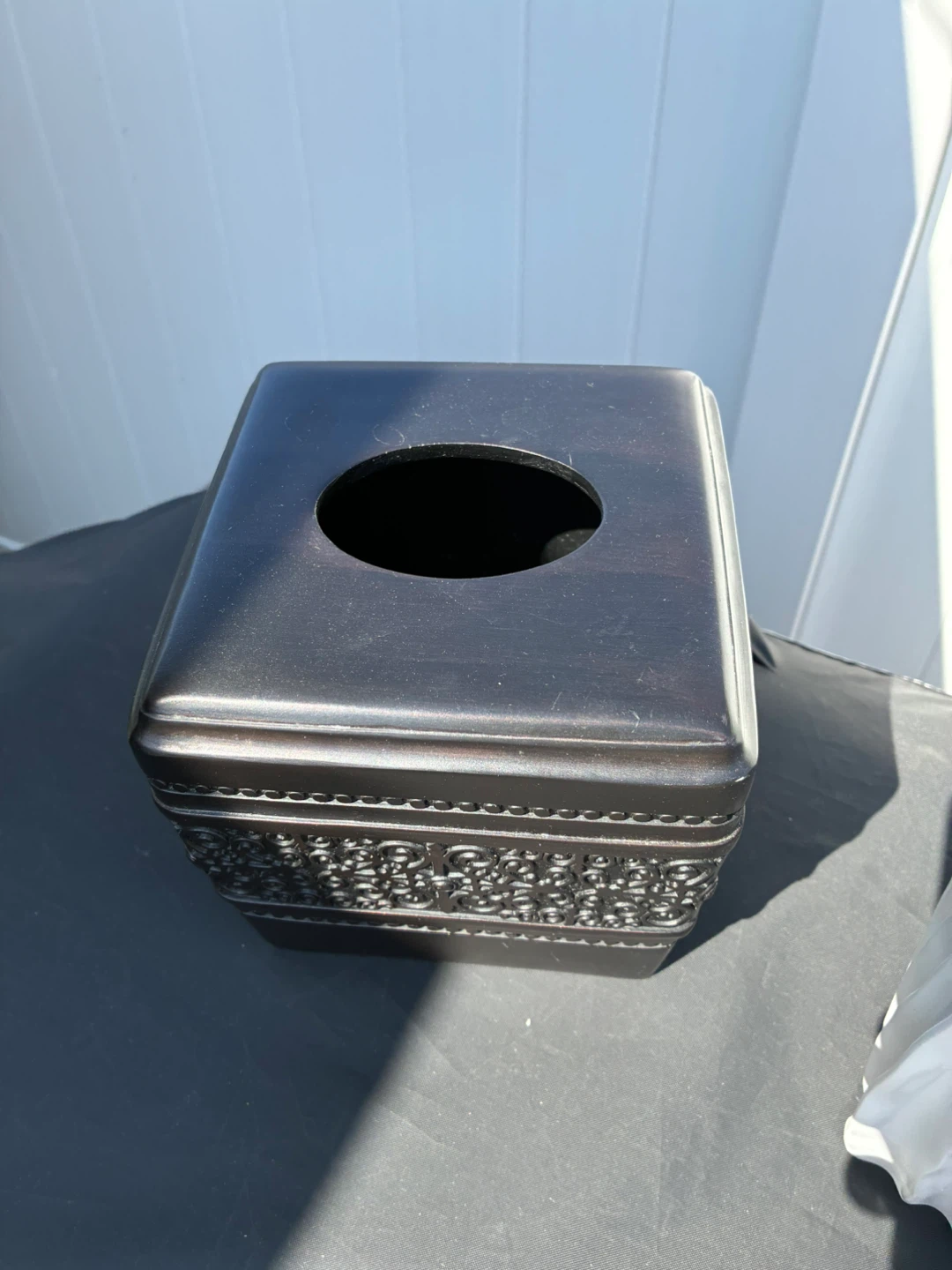 Tissue Box Cover - White and dark brown - photo 5
