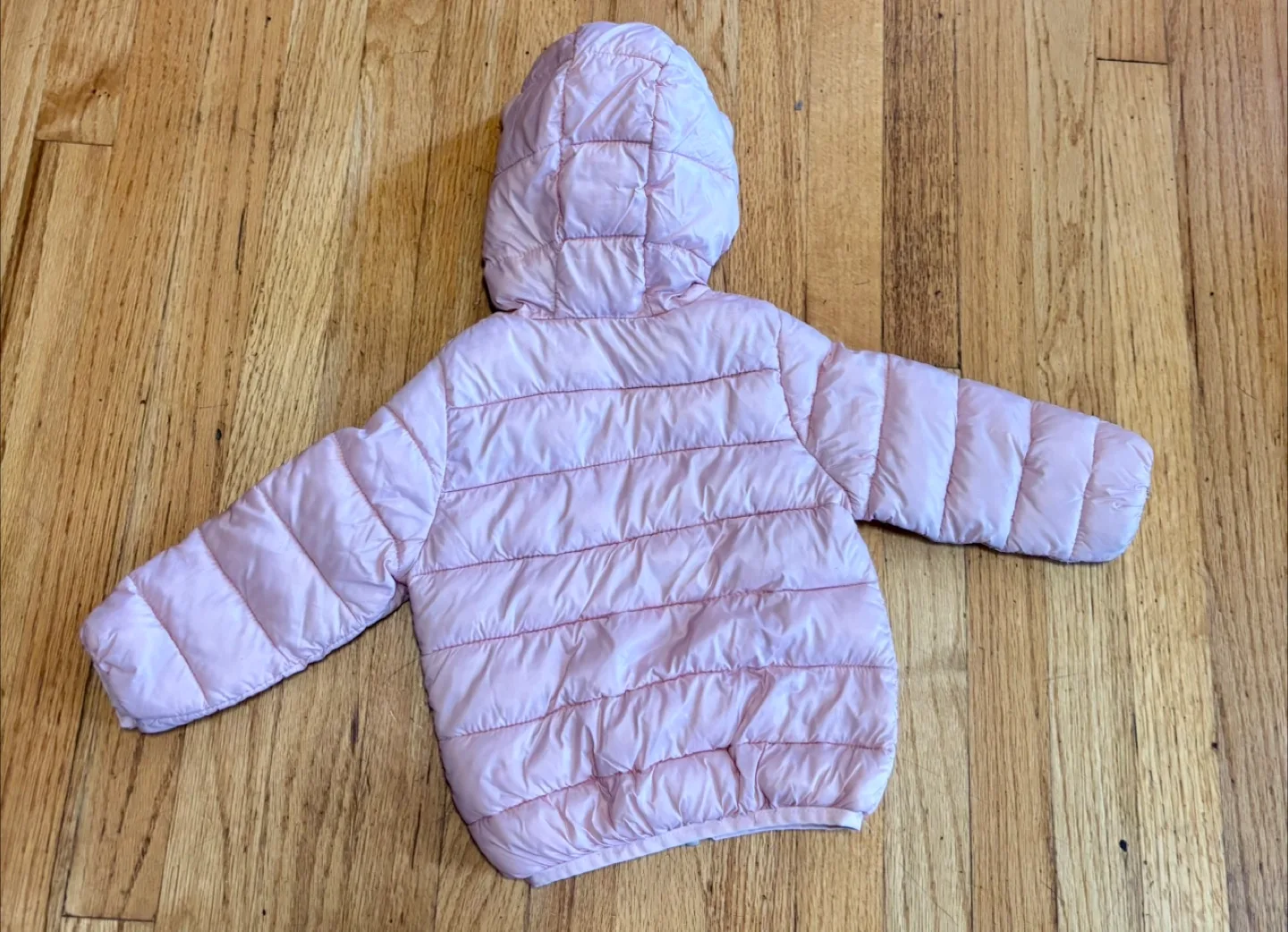 Light pink puff jacket size 3-4t Xposted image indicator(4)