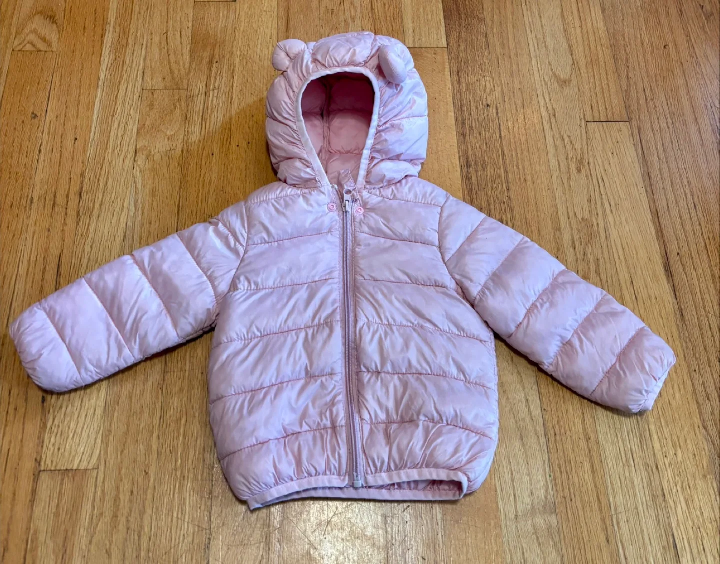Light pink puff jacket size 3-4t Xposted image indicator(6)