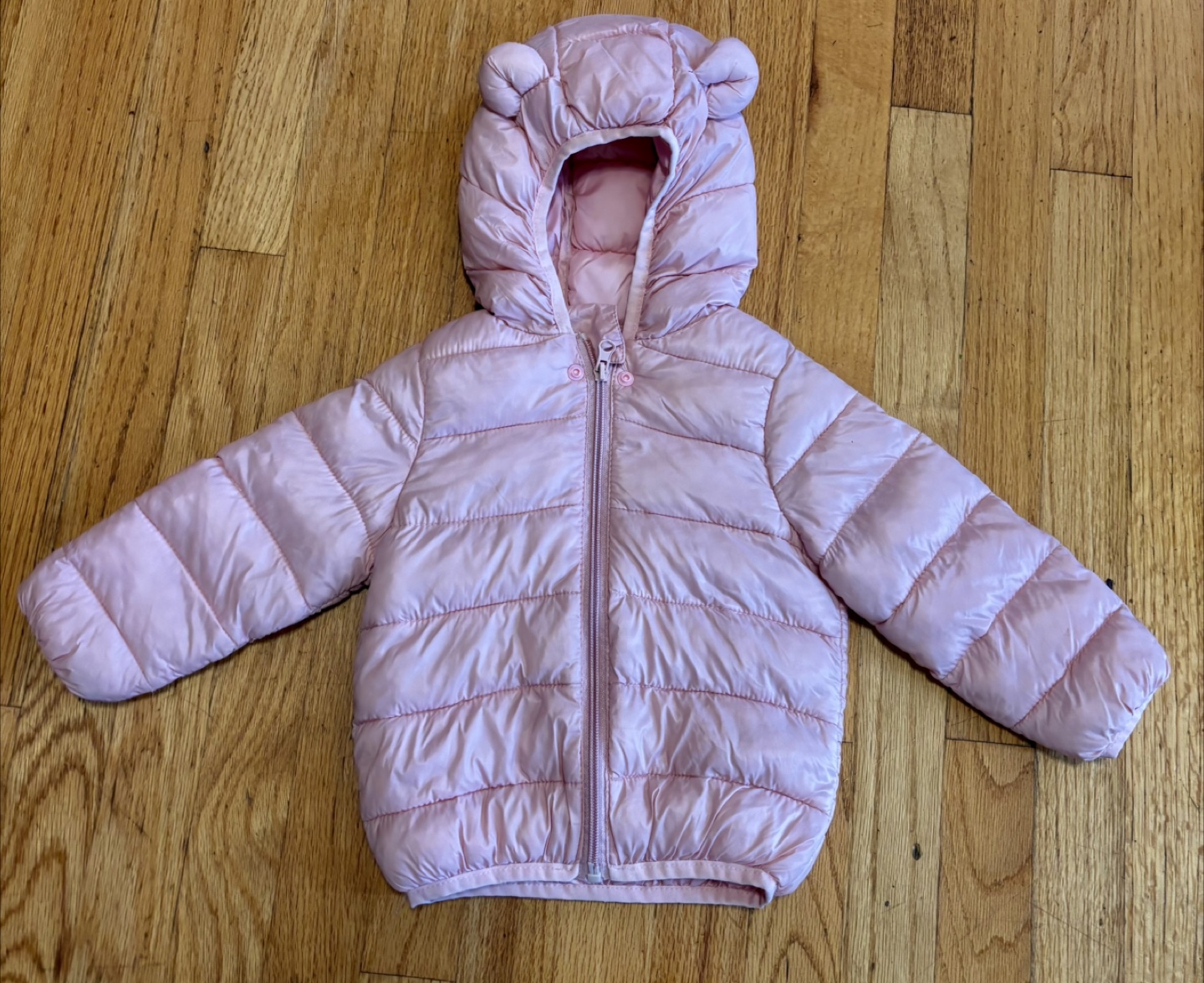 Light pink puff jacket size 3-4t Xposted