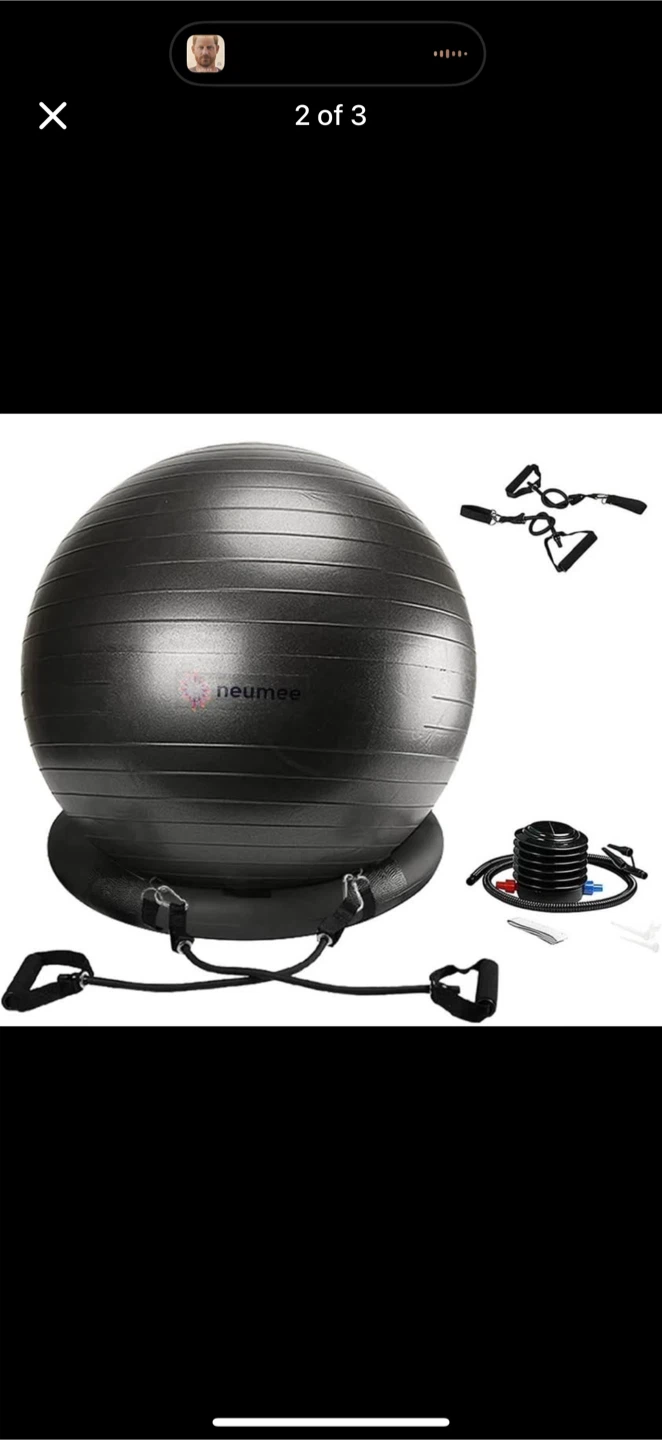 Neumee Exercise Ball with Base & Resistance Bands - photo 2