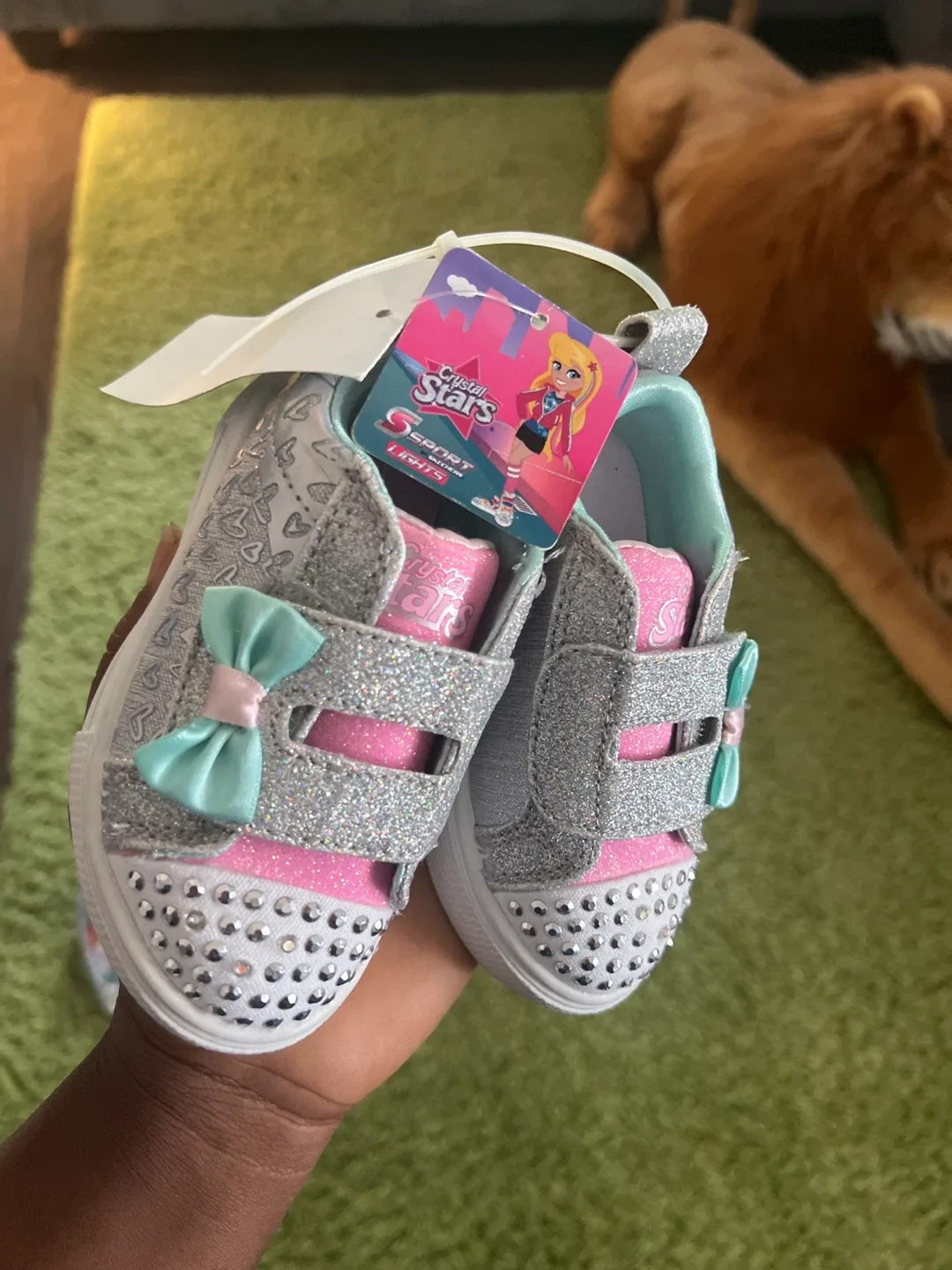 Skechers Crystal Stars Light-Up Shoes - Size 9 Toddler - New! image indicator(4)