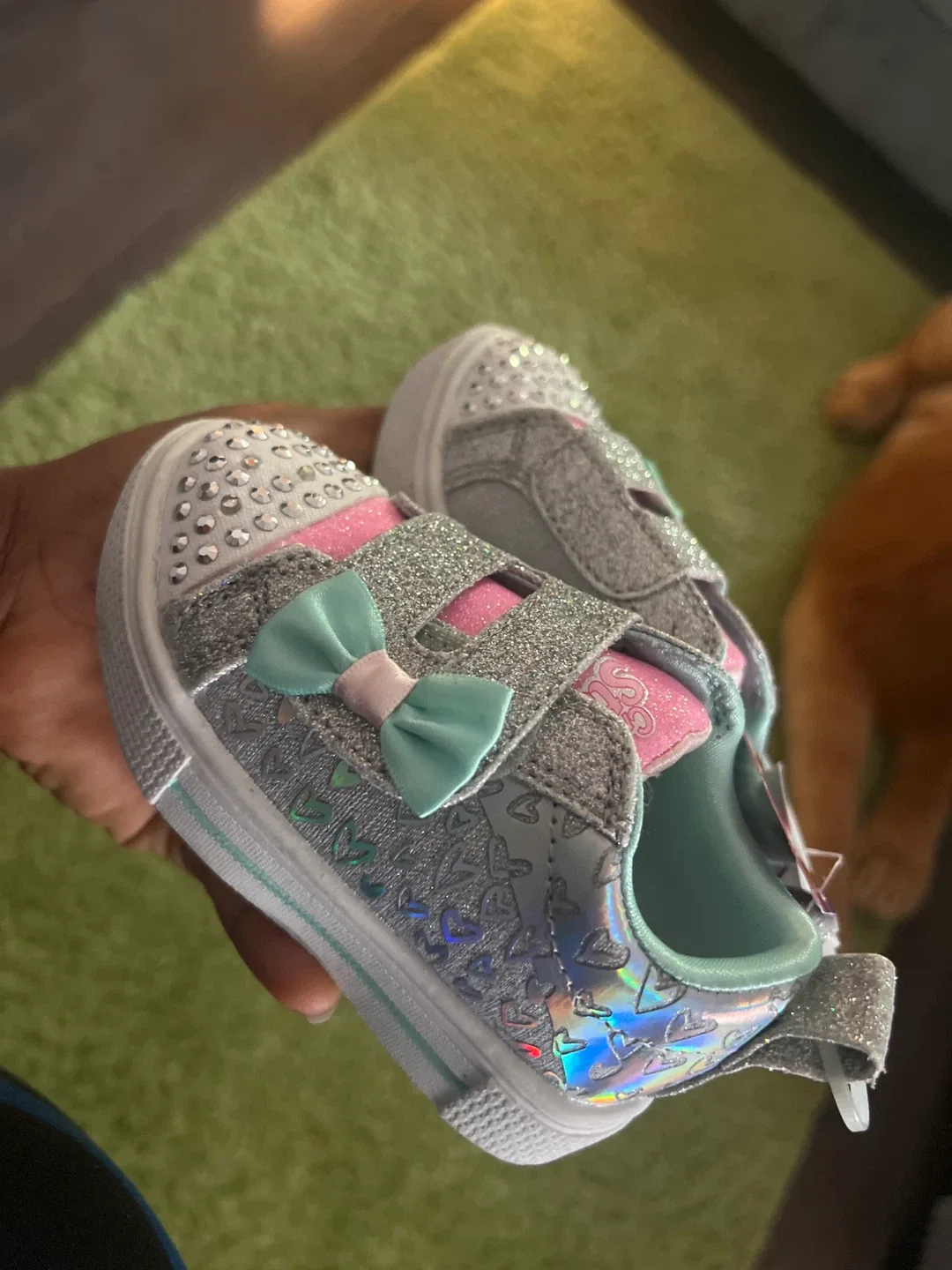 Skechers Crystal Stars Light-Up Shoes - Size 9 Toddler - New! image indicator(3)