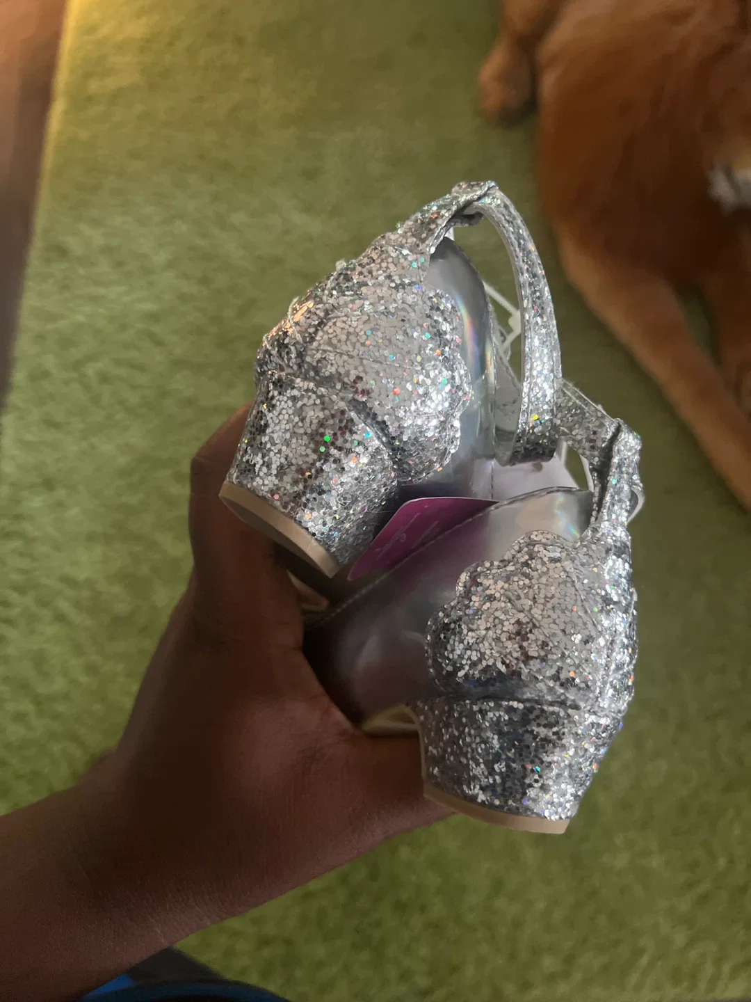 Toddler Girls Silver Princess Ballet Shoes - Size 8 image indicator(4)