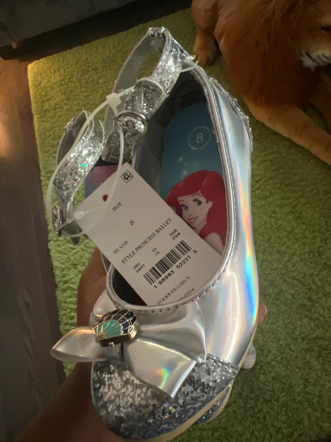 Toddler Girls Silver Princess Ballet Shoes - Size 8 image indicator(5)