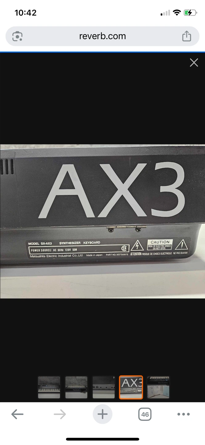 Technics AX3 Synthesizer Keyboard - photo 3