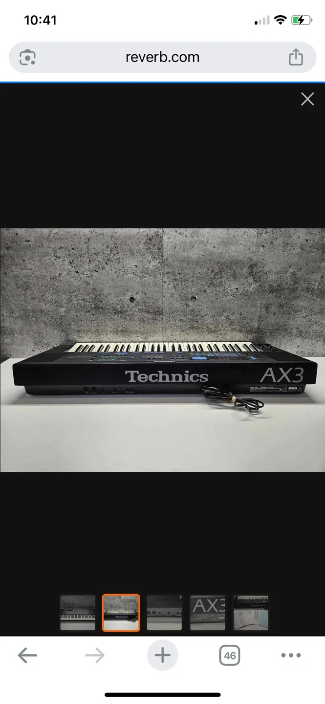 Technics AX3 Synthesizer Keyboard thumbnail