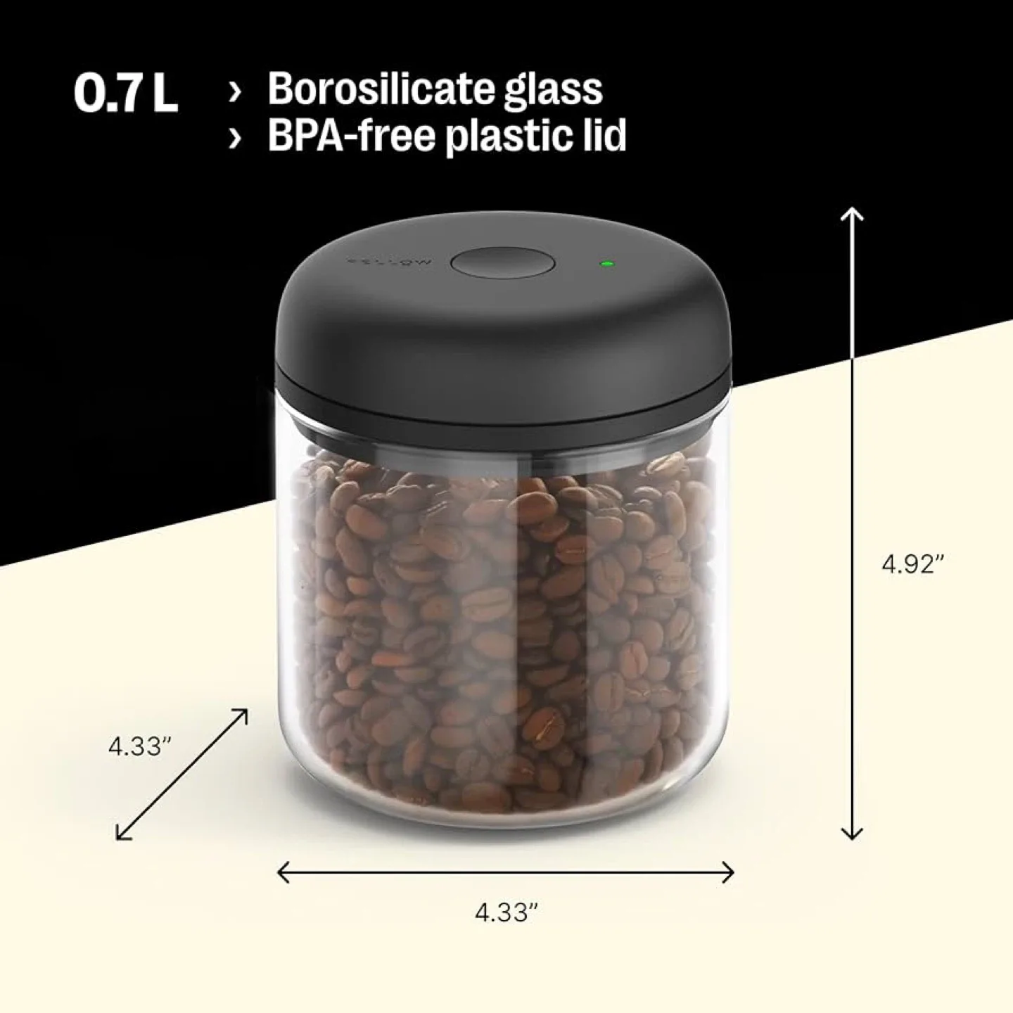 Fellow Electric Atmos Vacuum Canister - 0.7 Liters image indicator(4)