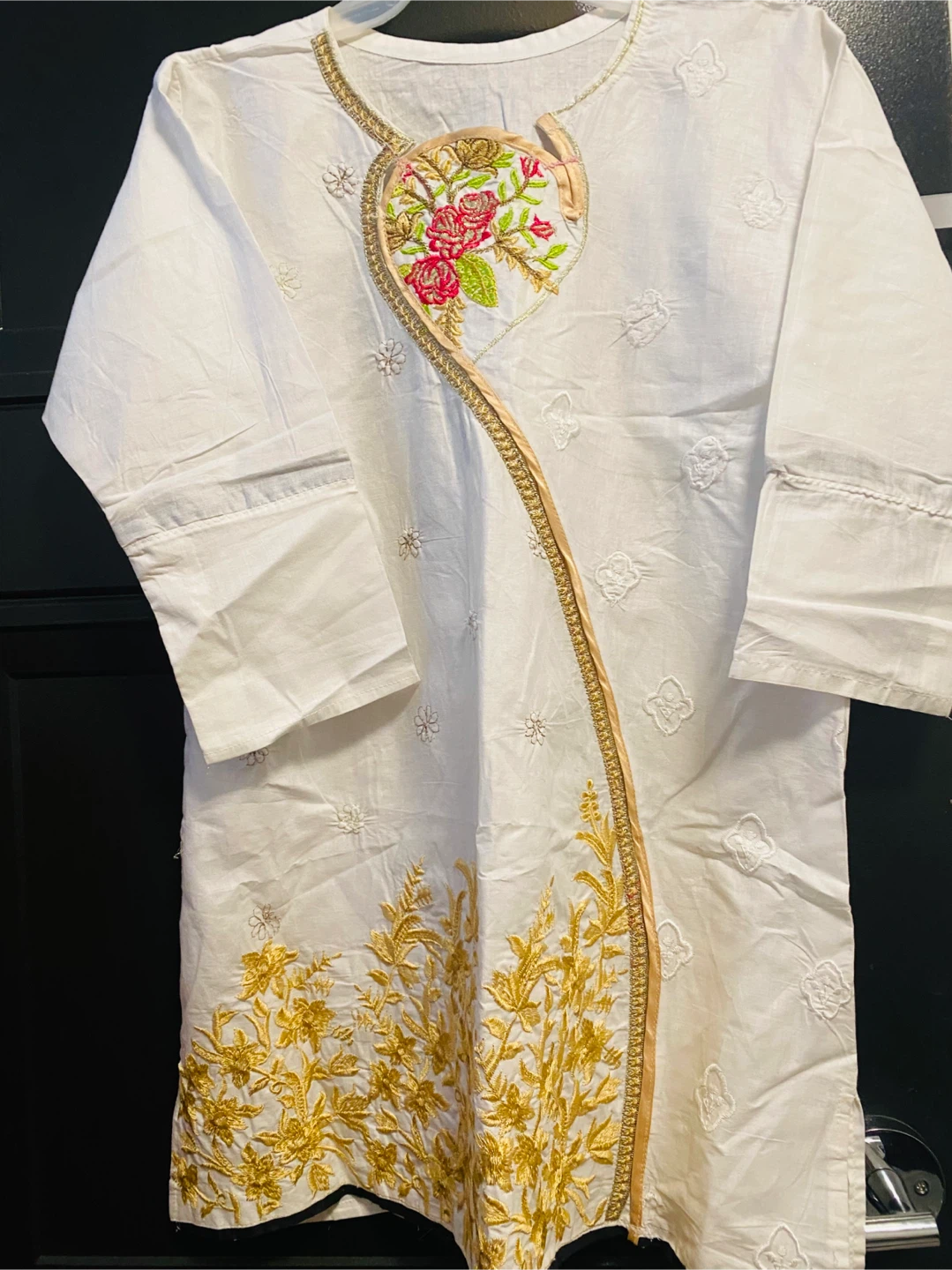 White Embroidered Tunic - Size Small - photo 3