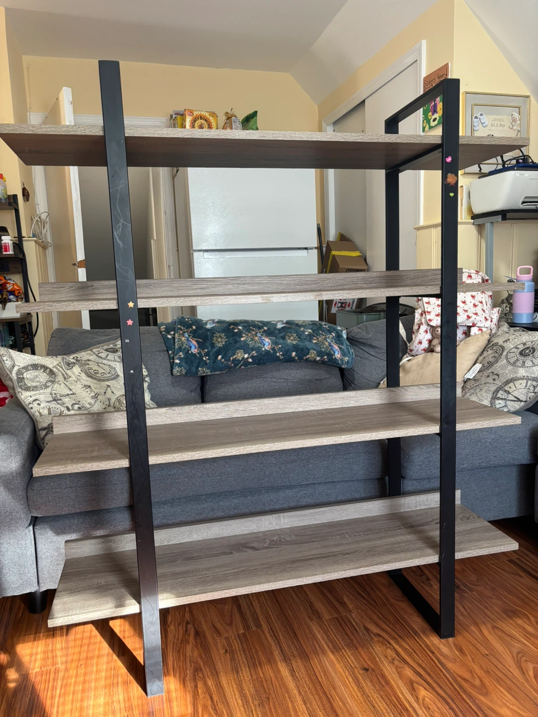 Wood & Metal Bookshelf