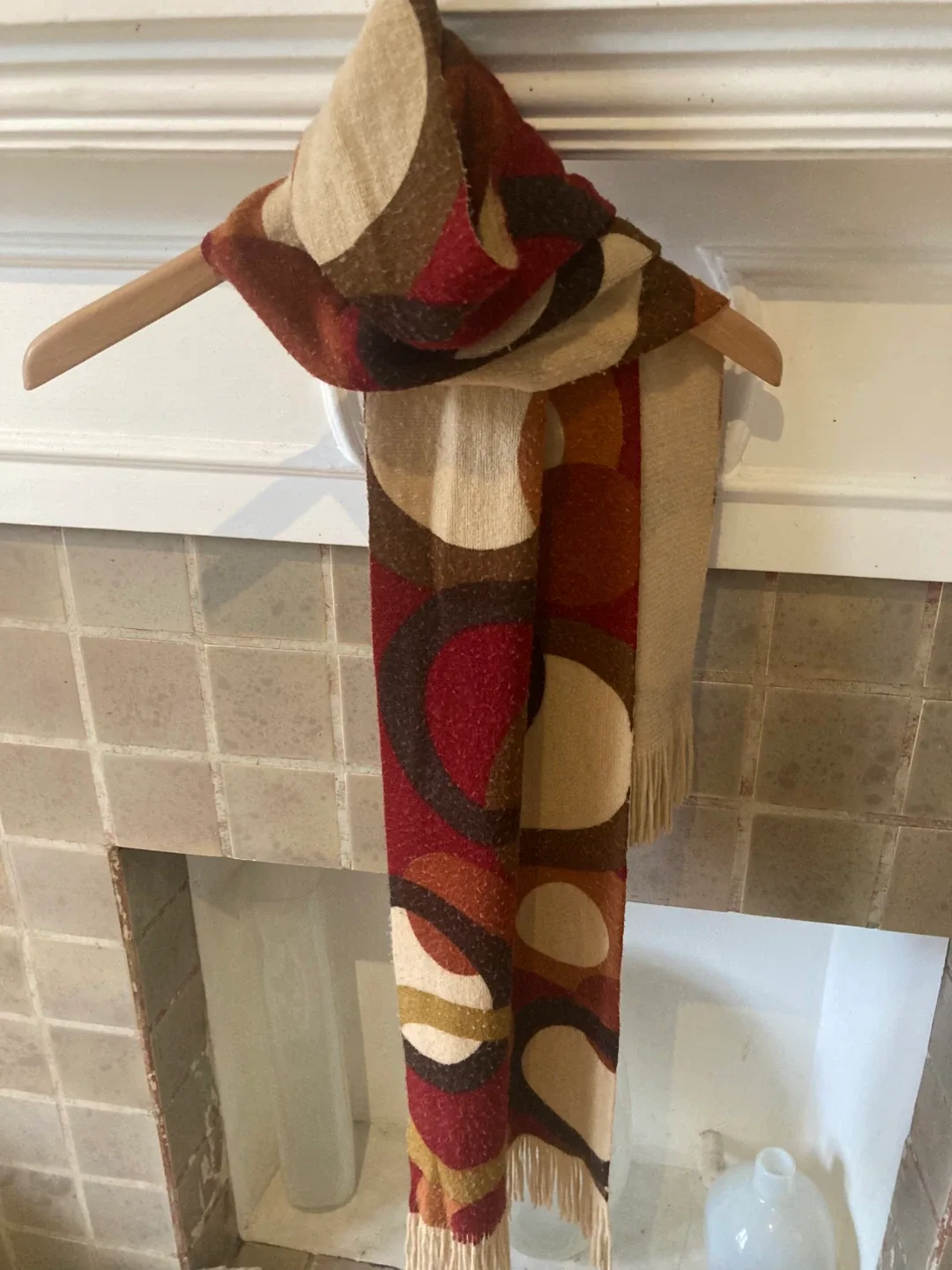 Echo Scarf - Earth Tone Circle Pattern image indicator(2)