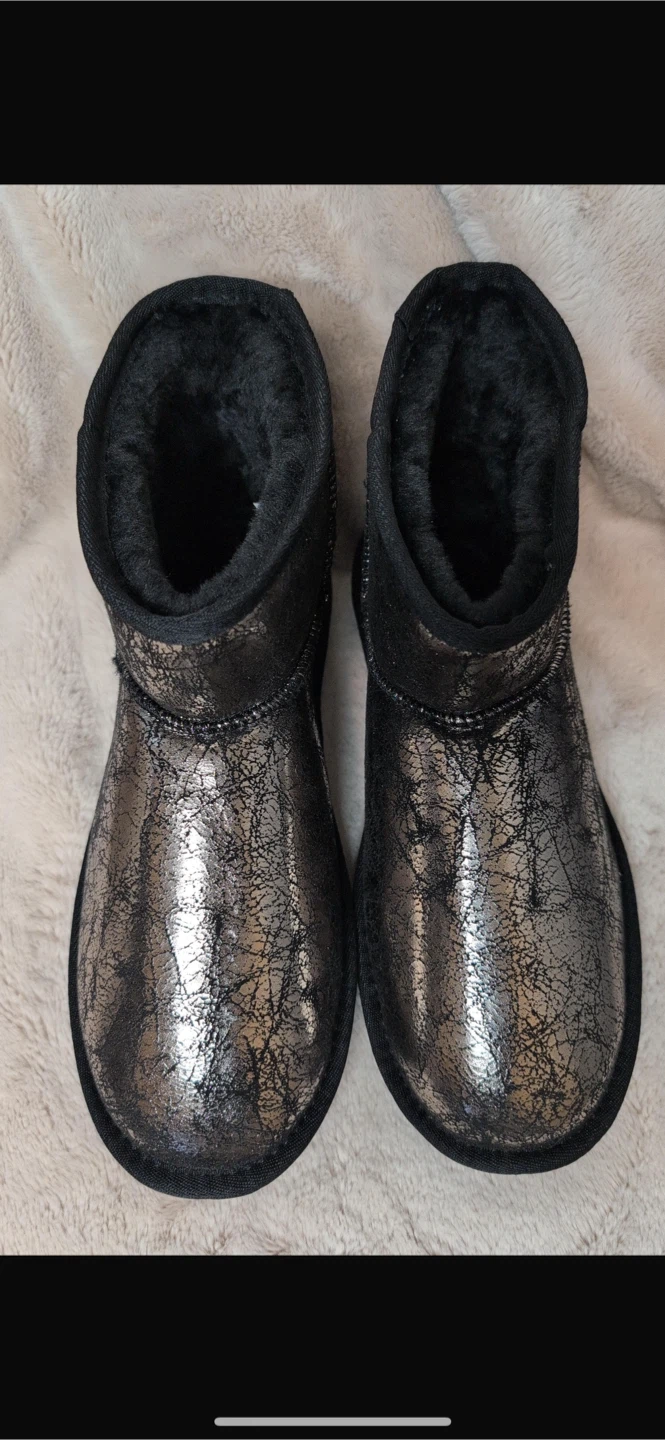 NEW! Dream Pairs Size 10 Metallic Ankle Snow Winter Boots - photo 5