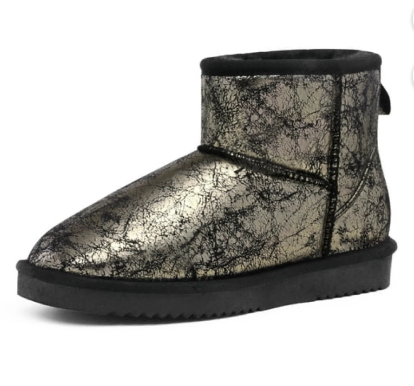 NEW! Dream Pairs Size 10 Metallic Ankle Snow Winter Boots