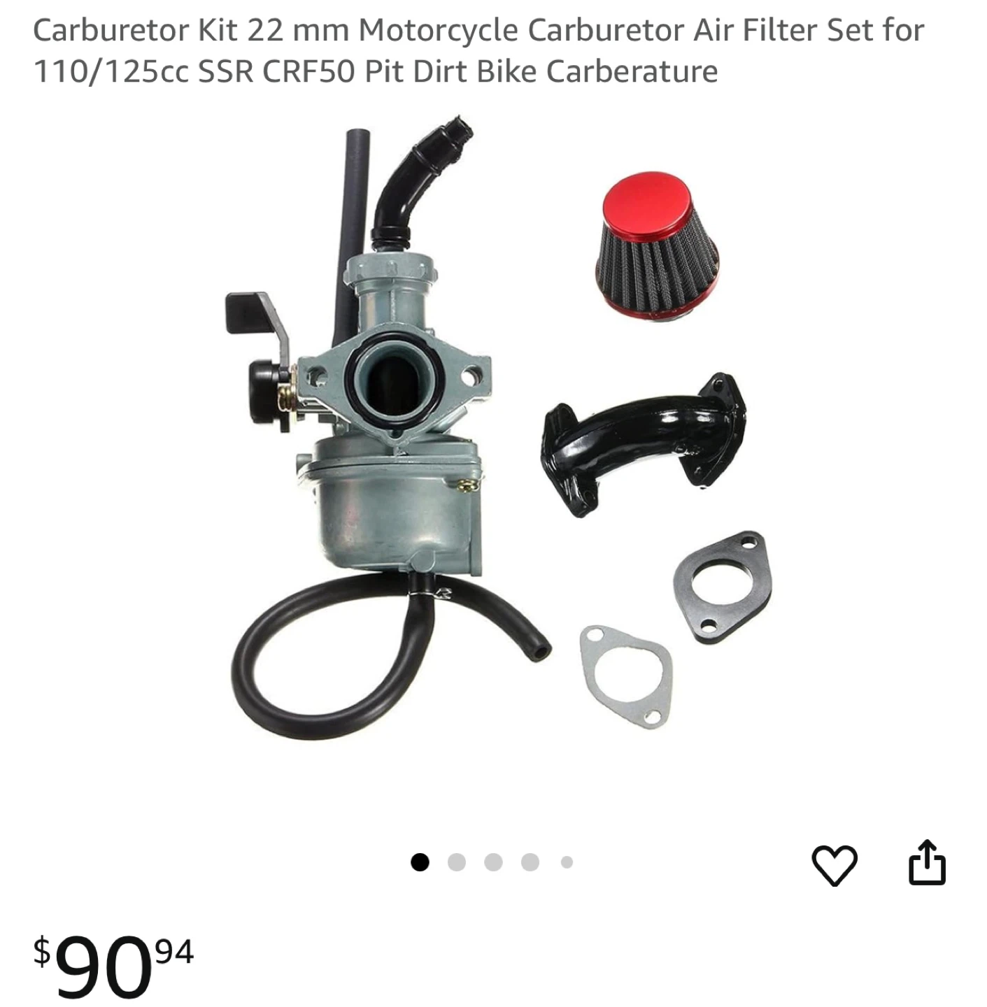 22mm Motorcycle Carburetor Air Filter Set - photo 3
