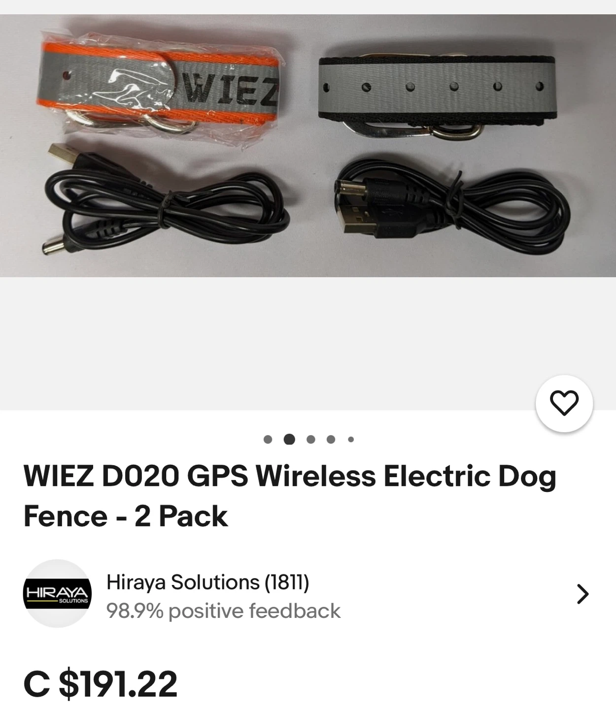 WIEZ D020 GPS Wireless Dog Fence - 2 Pack - photo 4