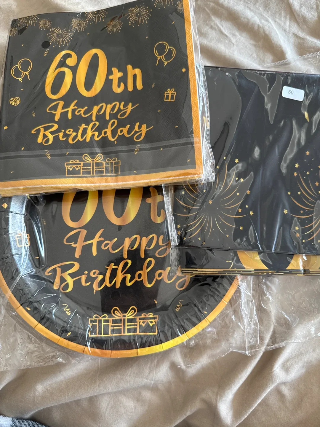 60th Birthday Party Supplies - Plates & Napkins thumbnail