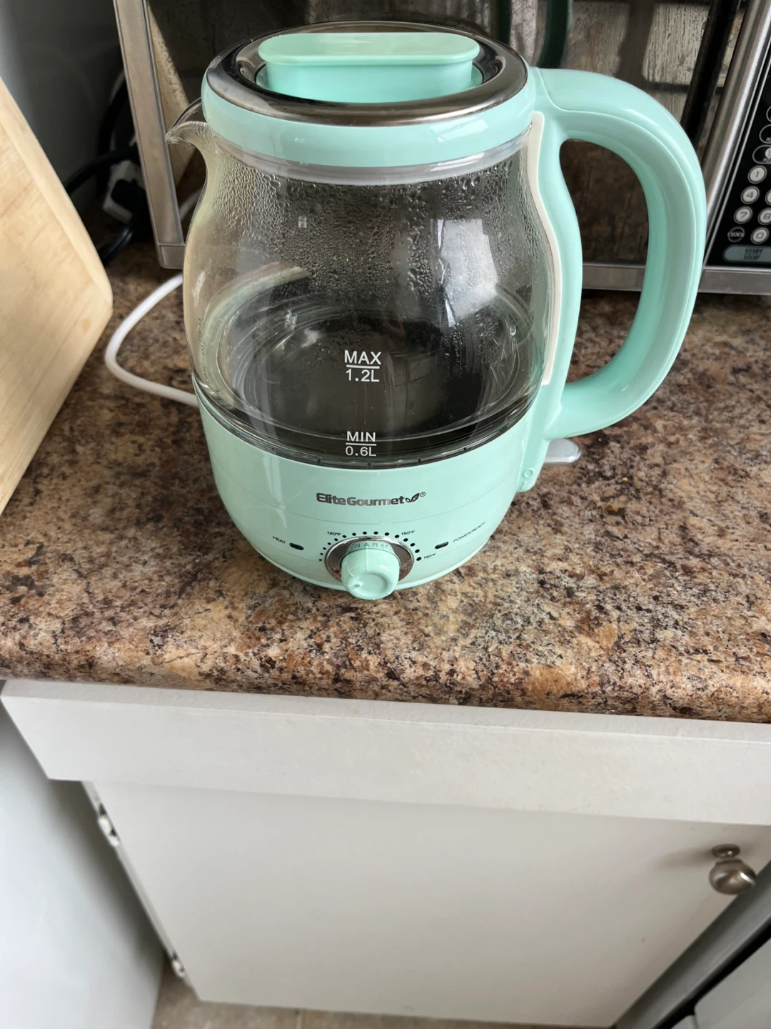 Elite Gourmet Electric Glass Kettle - Mint Green