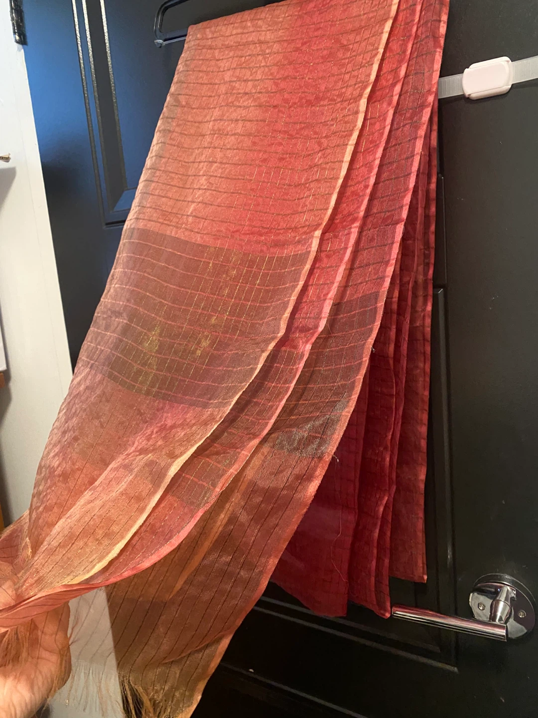 Striped Organza Scarf - Large - photo 2