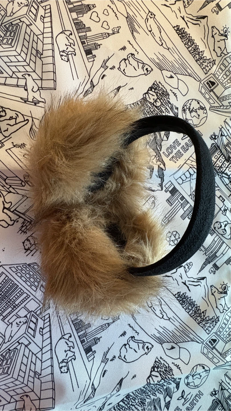 Fuzzy Earmuffs - Brown