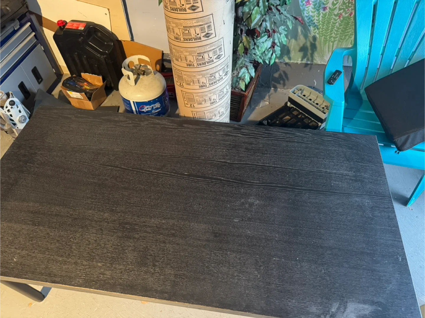 Black Wood Grain Desk - 58x29 inches image indicator(3)