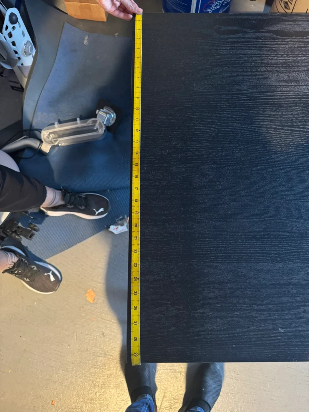 Black Wood Grain Desk - 58x29 inches image indicator(2)