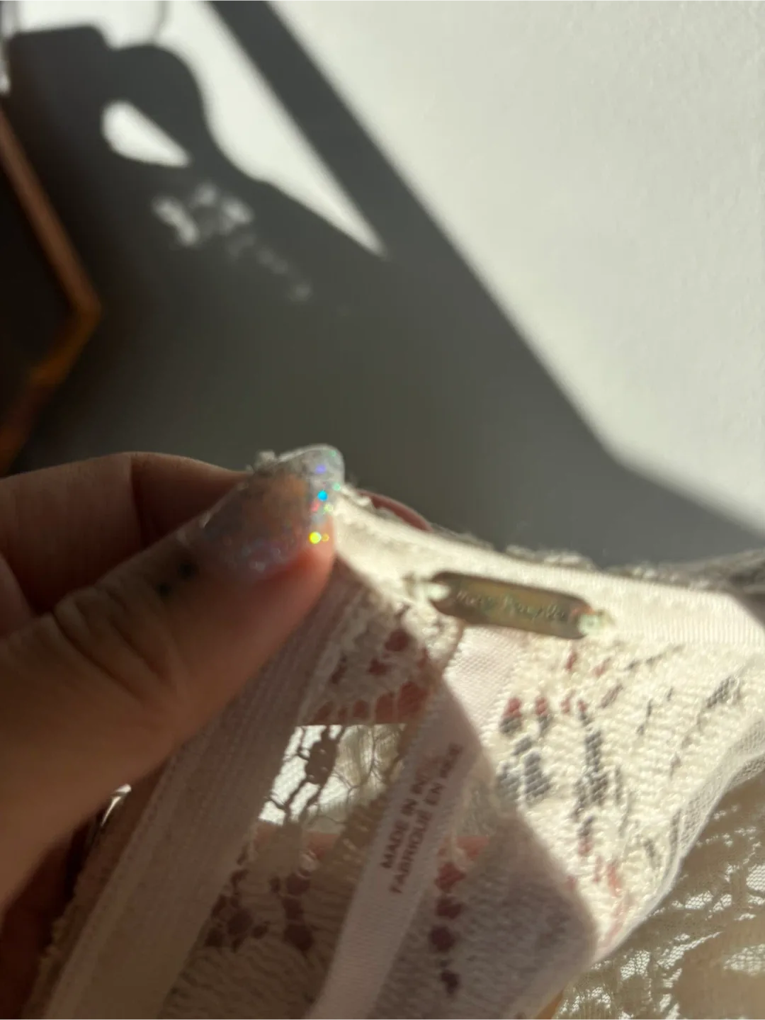 Free People Ivory Lace Mini Dress image indicator(3)