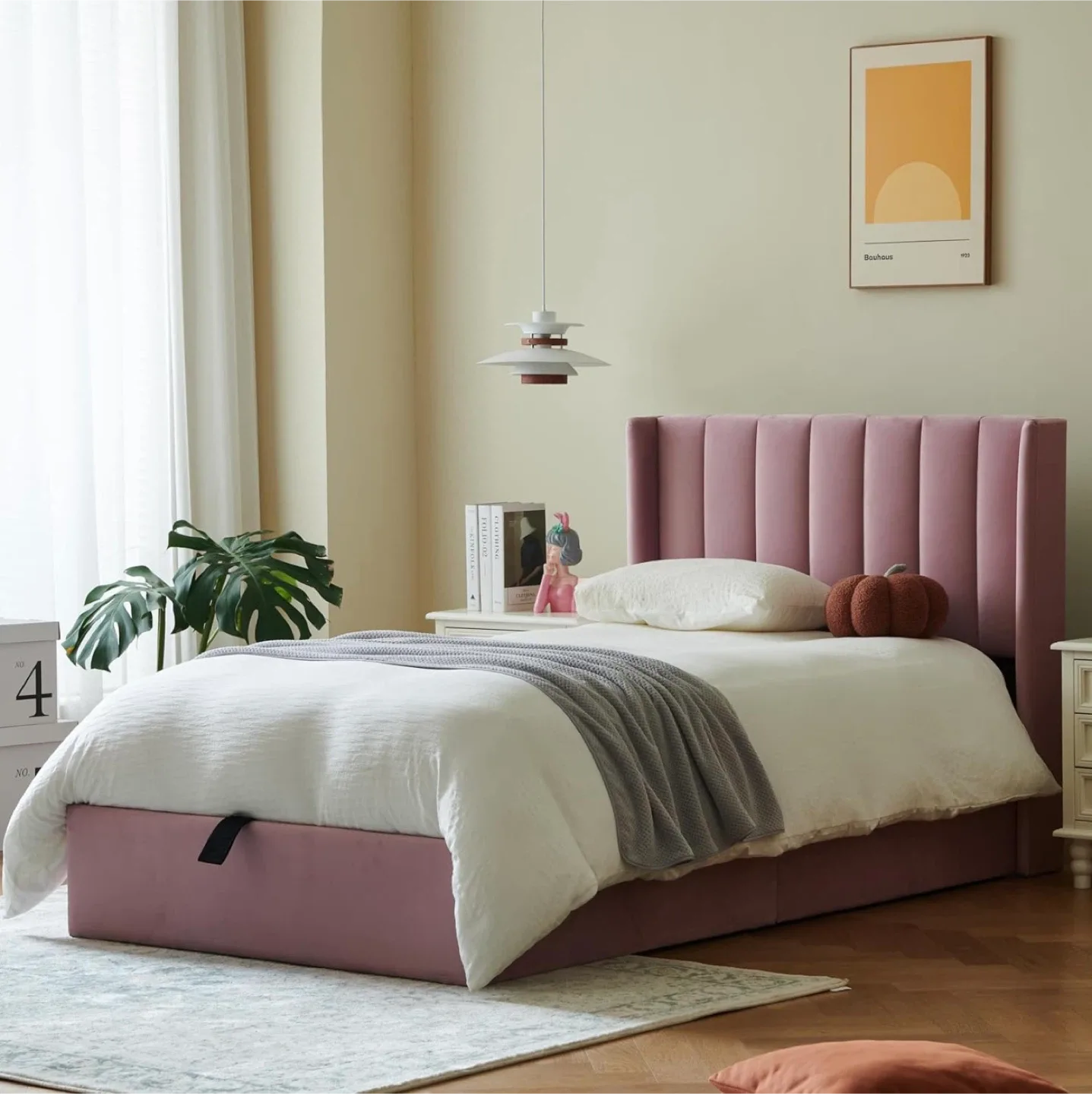 Twin Size Bed Frame with Storage image indicator(2)